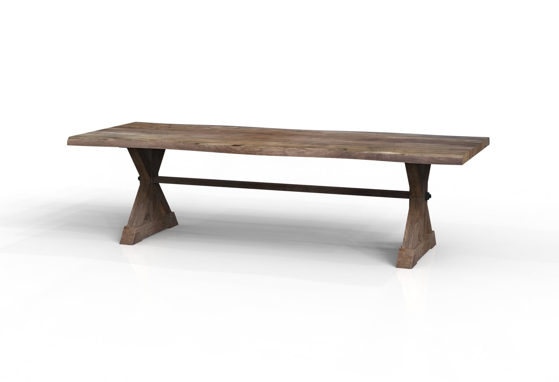Malcolm Acacia 108" Live Edge Dining Table - Natural + Smoke