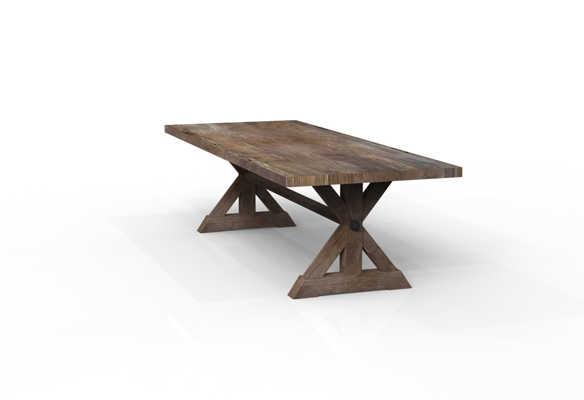 Maxwell Acacia 108" Dining Table - Natural + Smoke