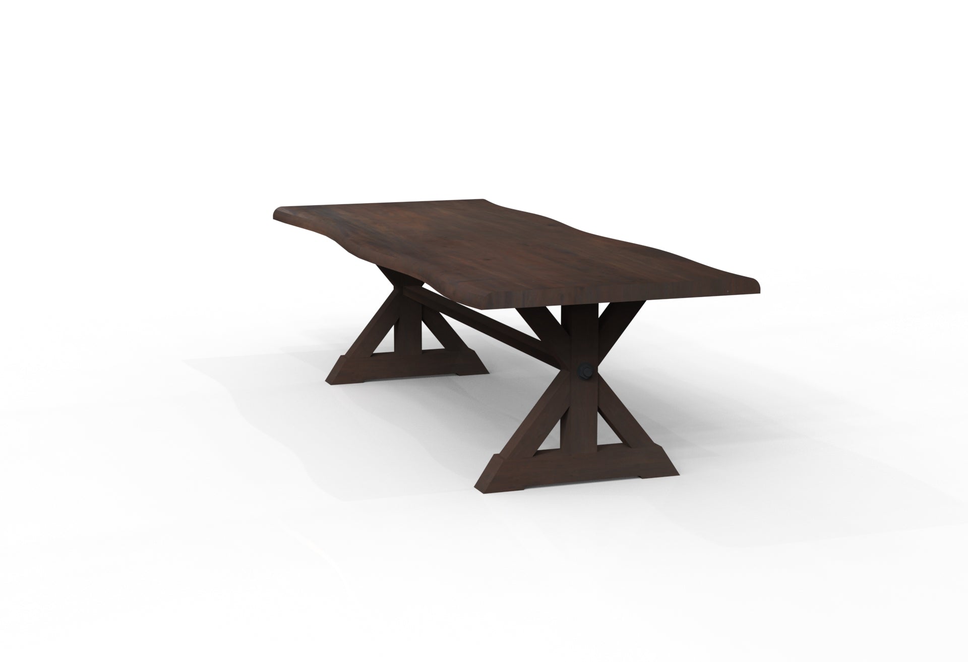 Malcolm Acacia 108" Live Edge Dining Table - Natural + Black