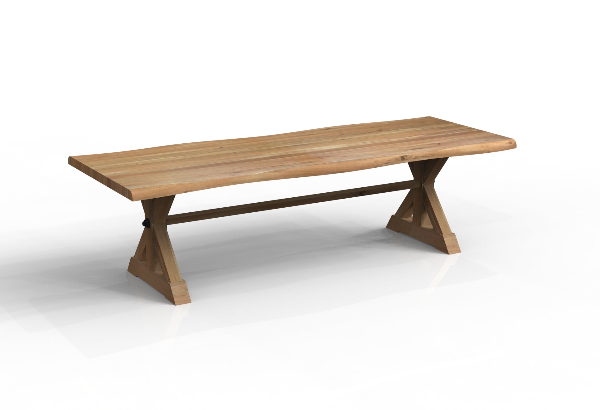 Malcolm Acacia 108" Live Edge Dining Table - Natural + Gray