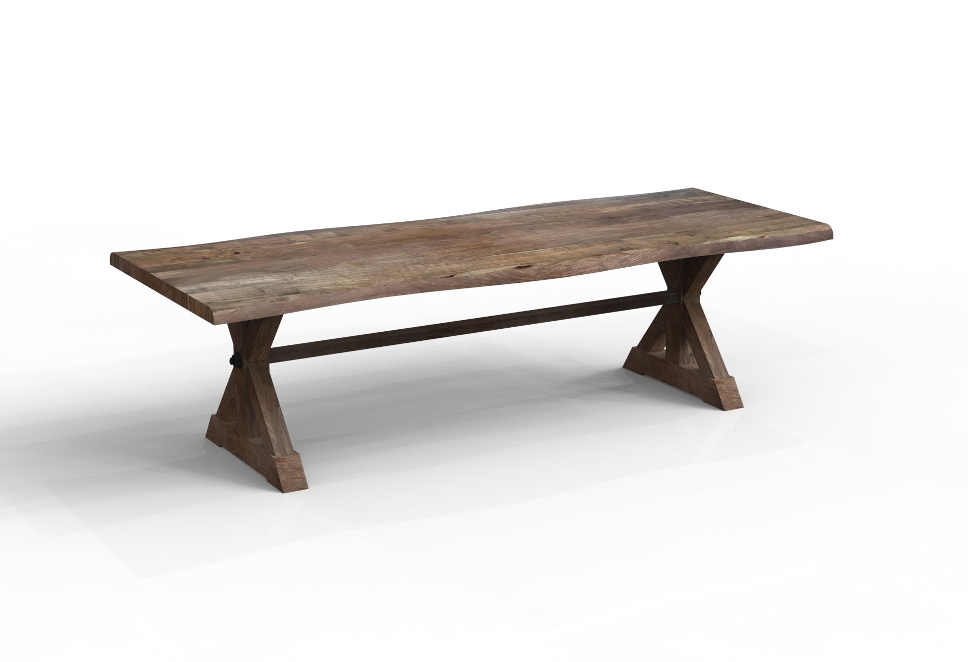 Malcolm Acacia 108" Live Edge Dining Table - Natural + Smoke