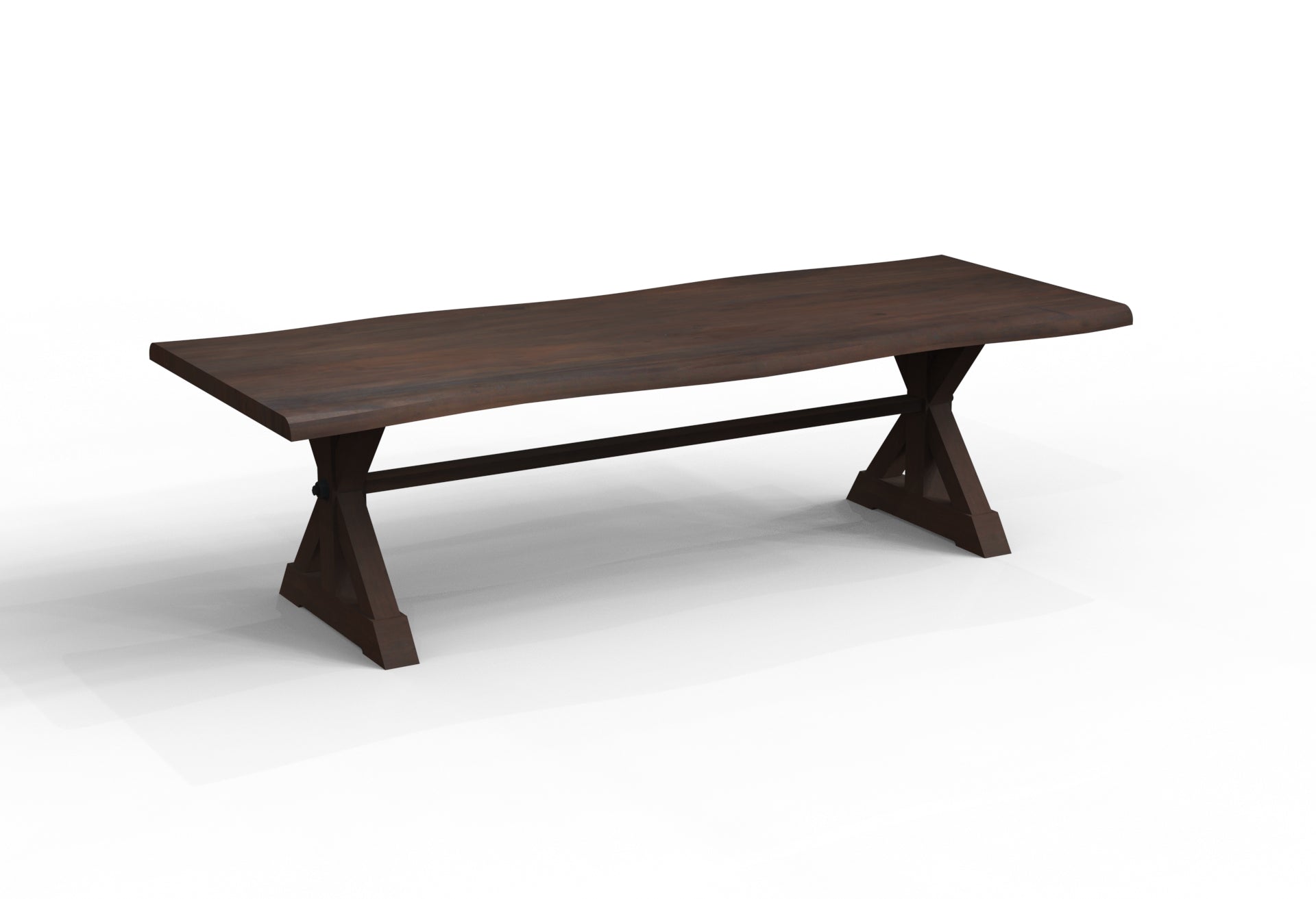 Malcolm Acacia 108" Live Edge Dining Table - Natural + Black