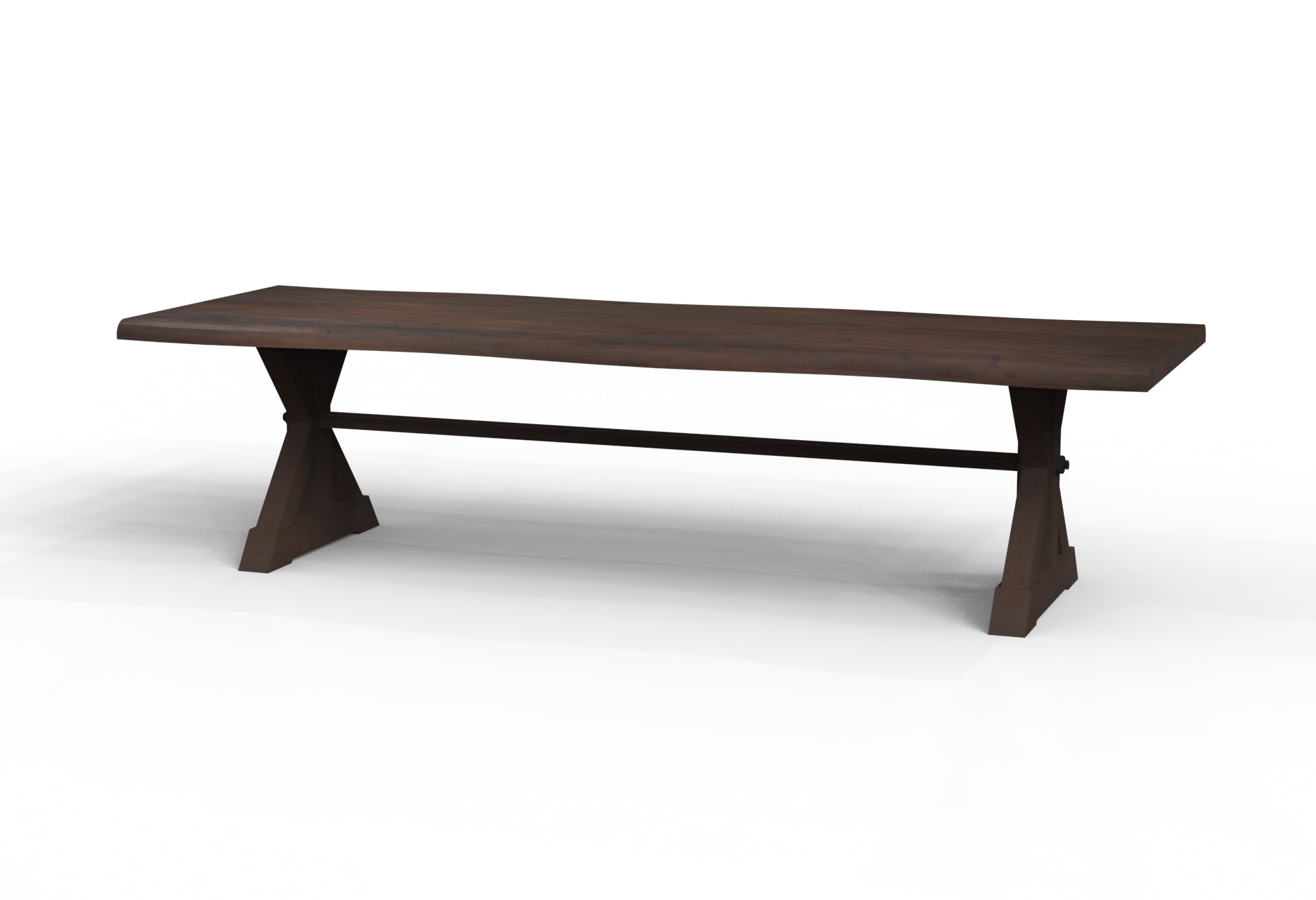 Malcolm Acacia 120" Live Edge Dining Table - Natural + Black