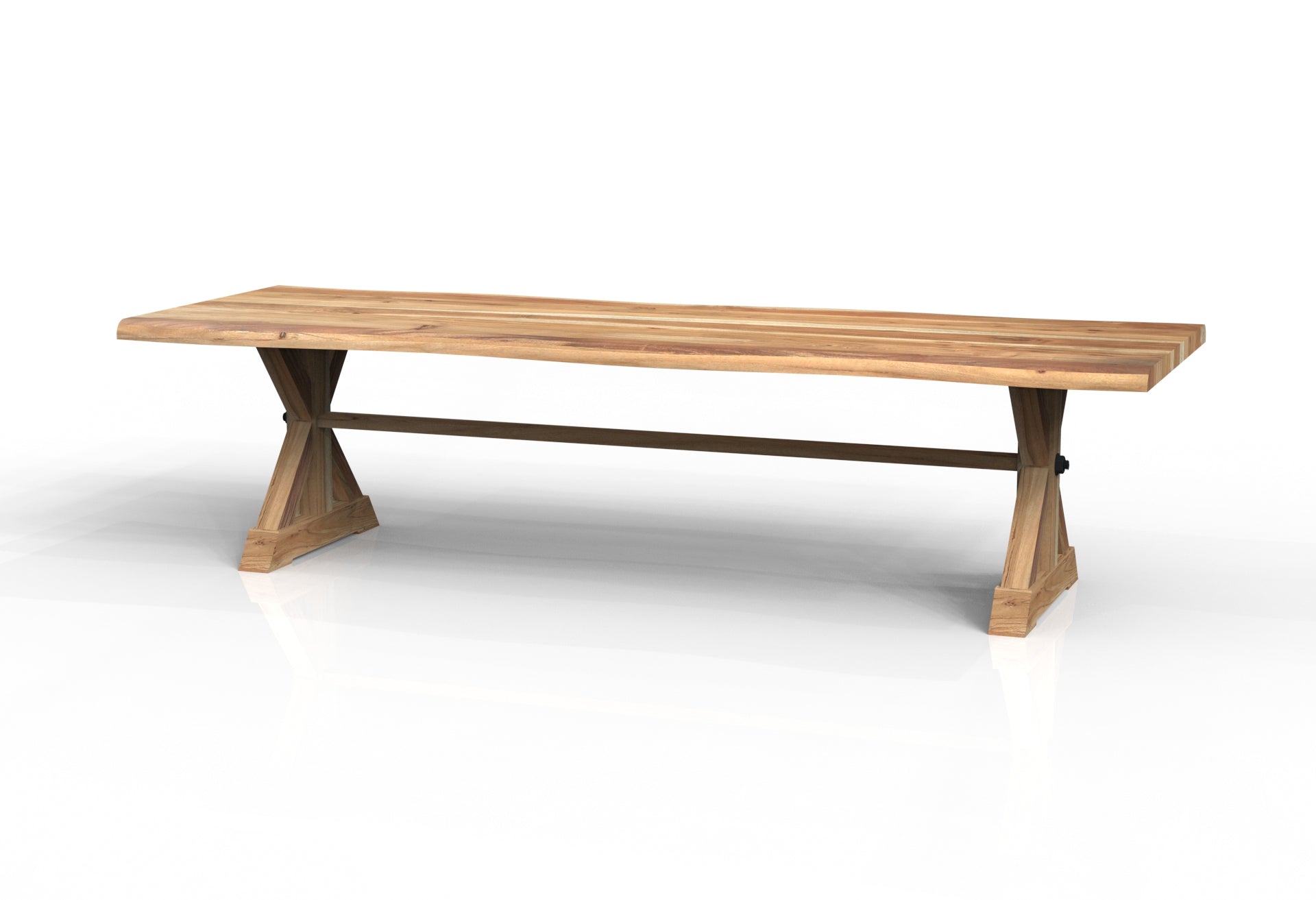 Malcolm Acacia 120" Live Edge Dining Table - Natural