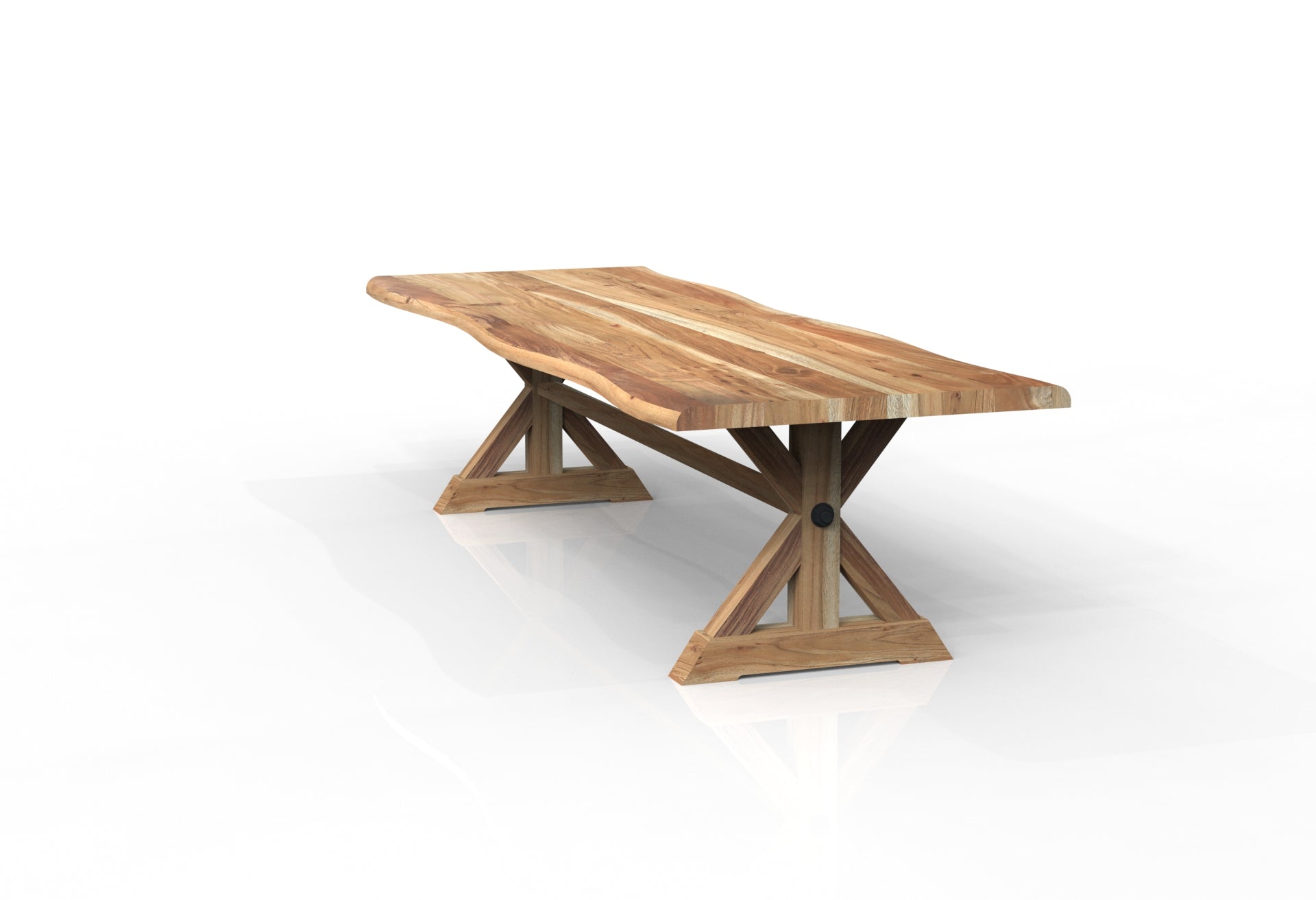 Malcolm Acacia 120" Live Edge Dining Table - Natural