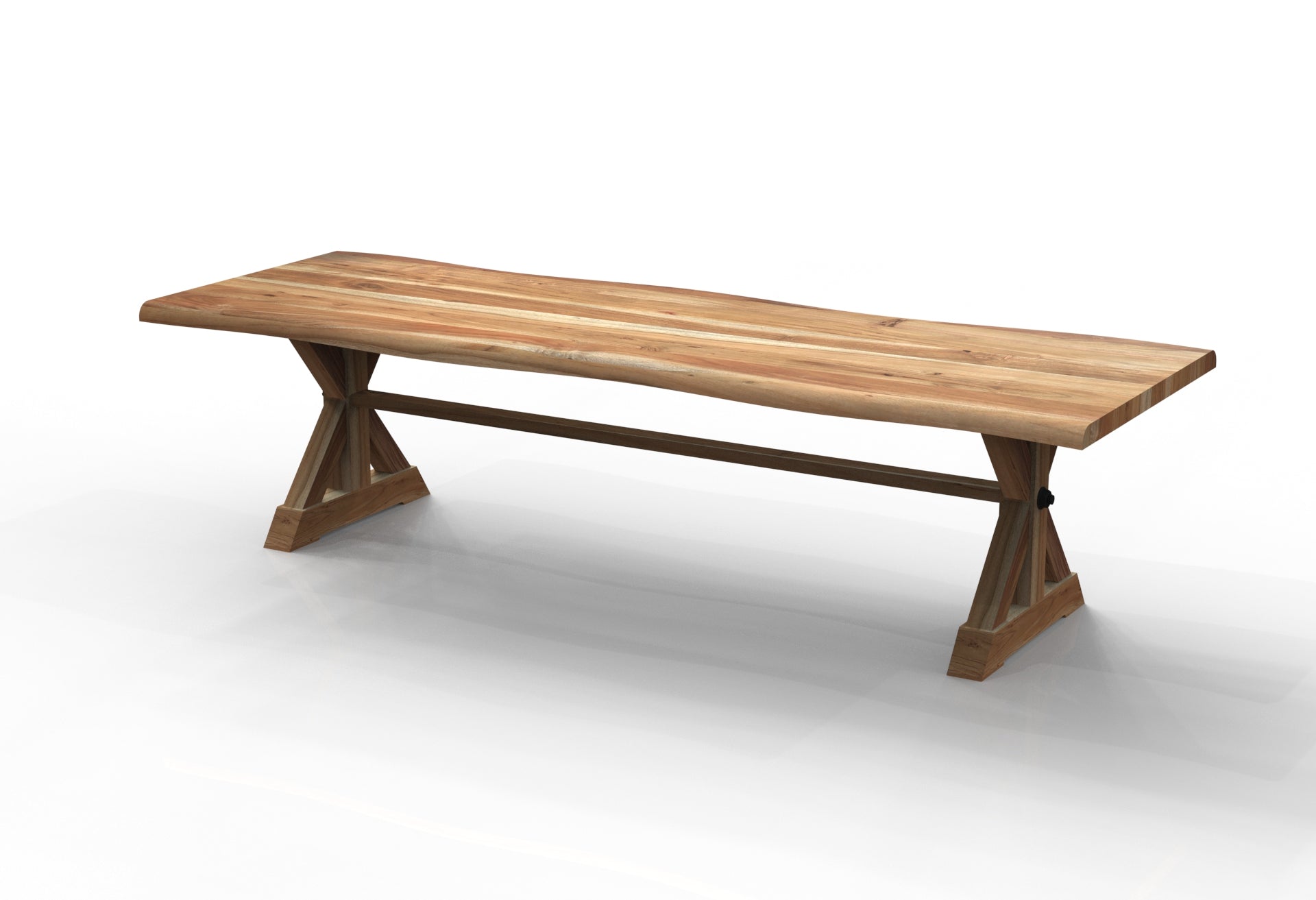 Malcolm Acacia 120" Live Edge Dining Table - Natural
