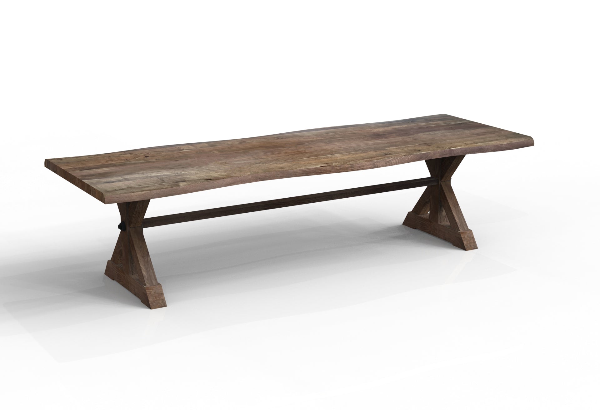 Malcolm Acacia 120" Live Edge Dining Table - Natural + Smoke