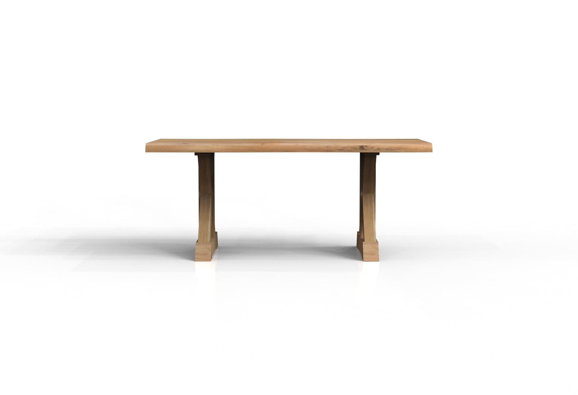 Malcolm Acacia 72" Live Edge Dining Table - Natural + Gray