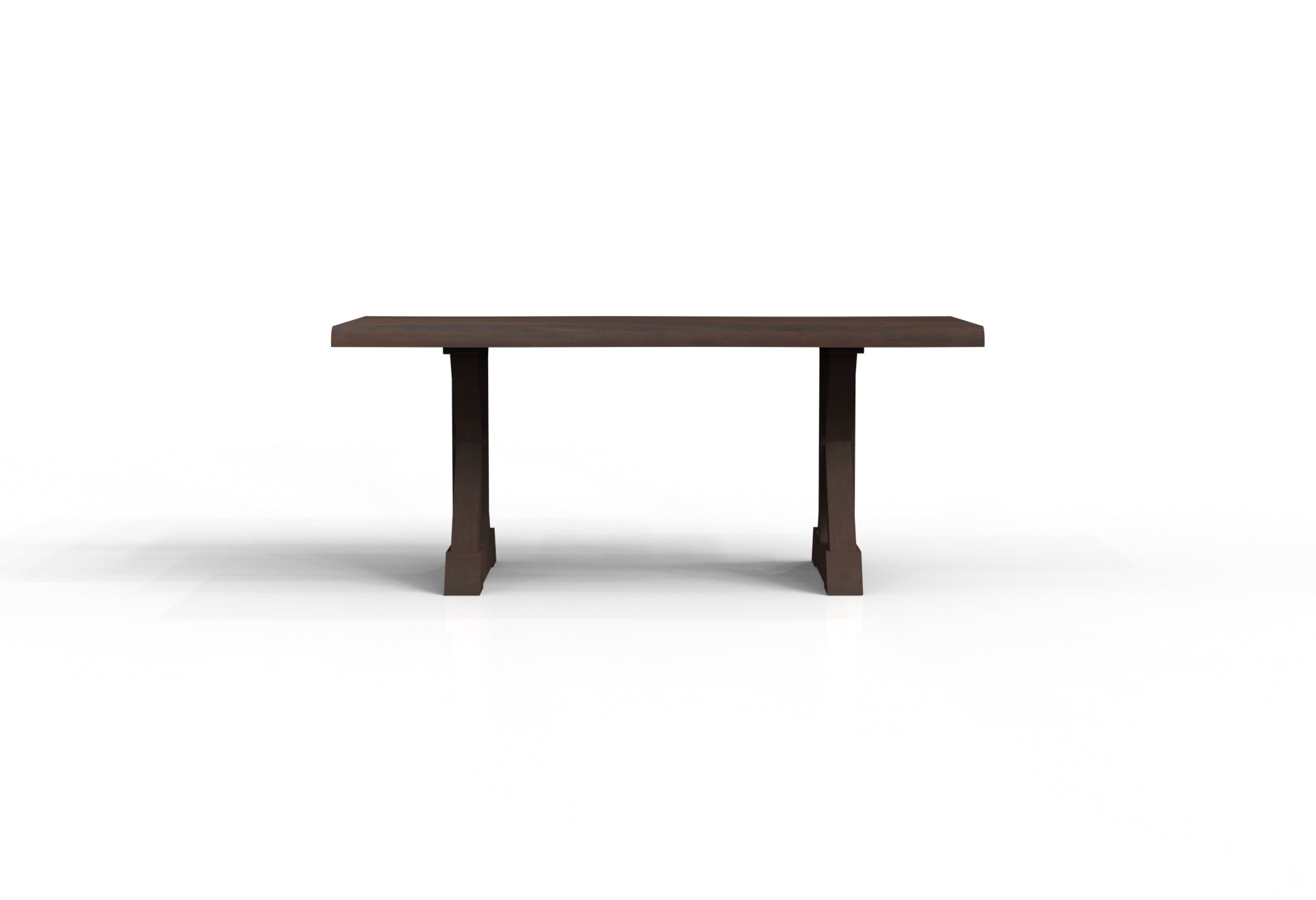 Malcolm Acacia 72" Live Edge Dining Table - Natural + Black