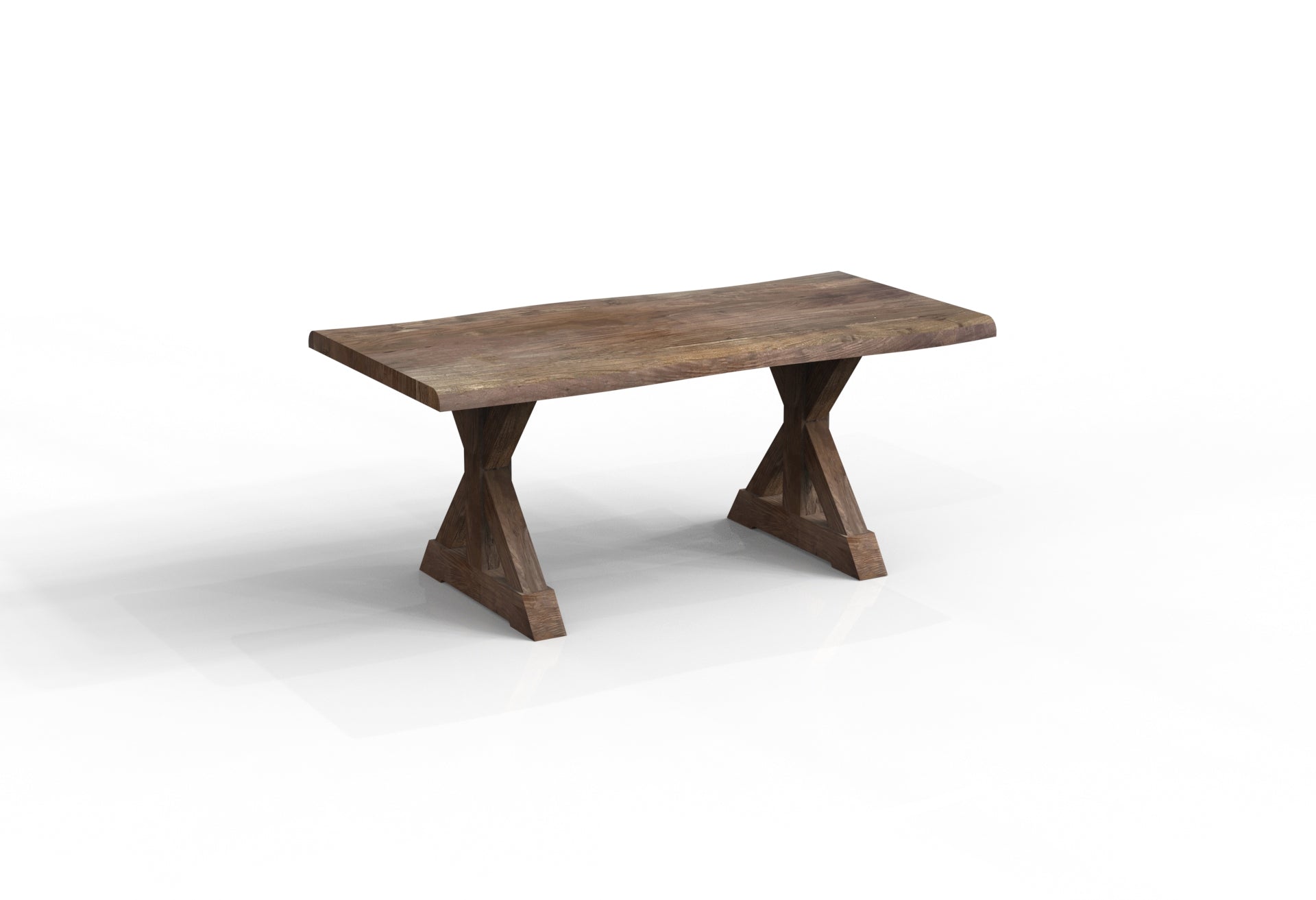 Malcolm Acacia 72" Live Edge Dining Table - Natural + Smoke