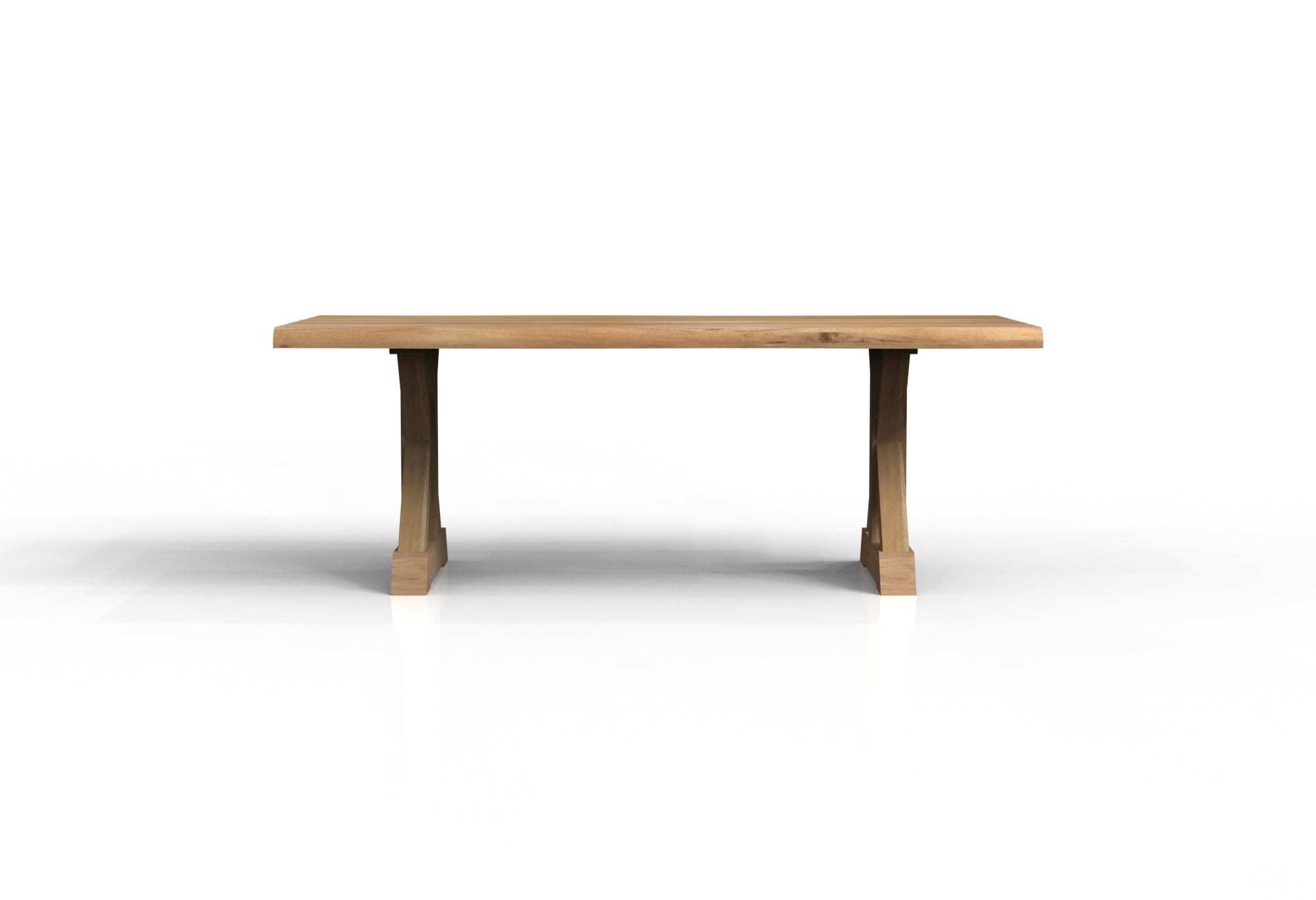 Malcolm Acacia 84" Live Edge Dining Table - Natural + Gray