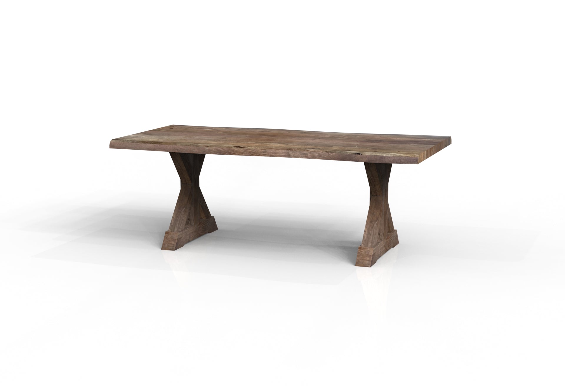 Malcolm Acacia 84" Live Edge Dining Table - Natural + Smoke