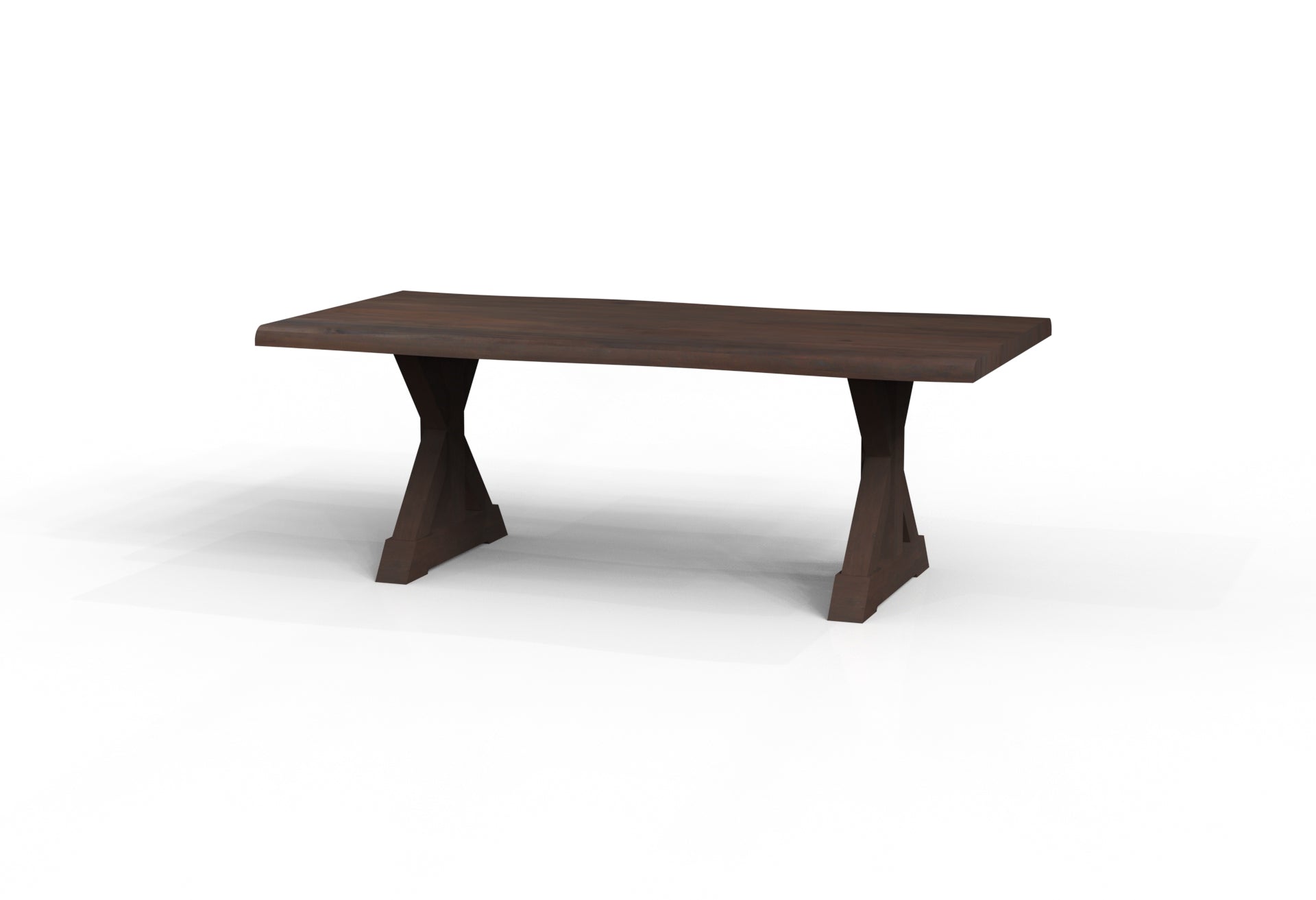 Malcolm Acacia 84" Live Edge Dining Table - Natural + Black