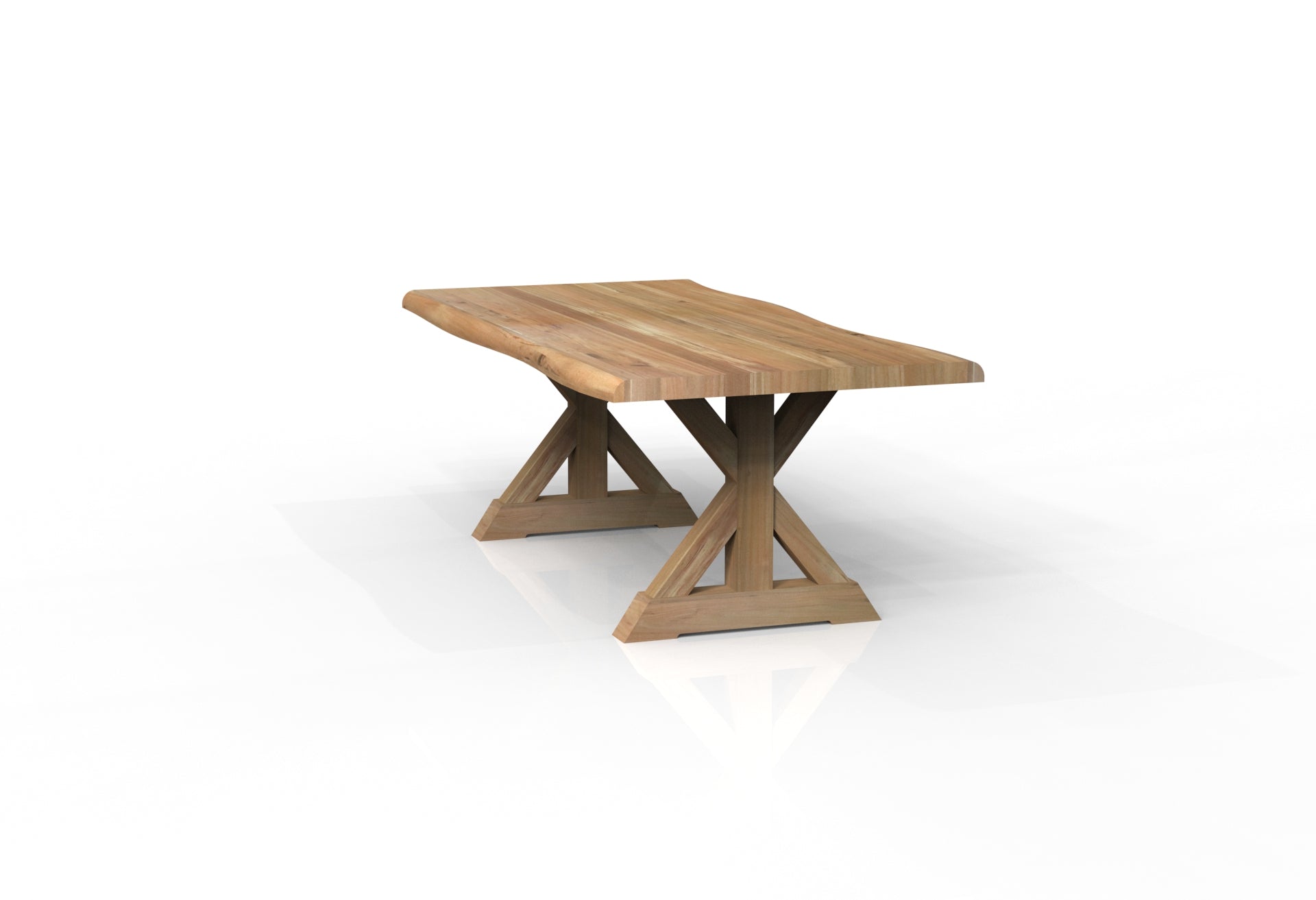 Malcolm Acacia 84" Live Edge Dining Table - Natural + Gray