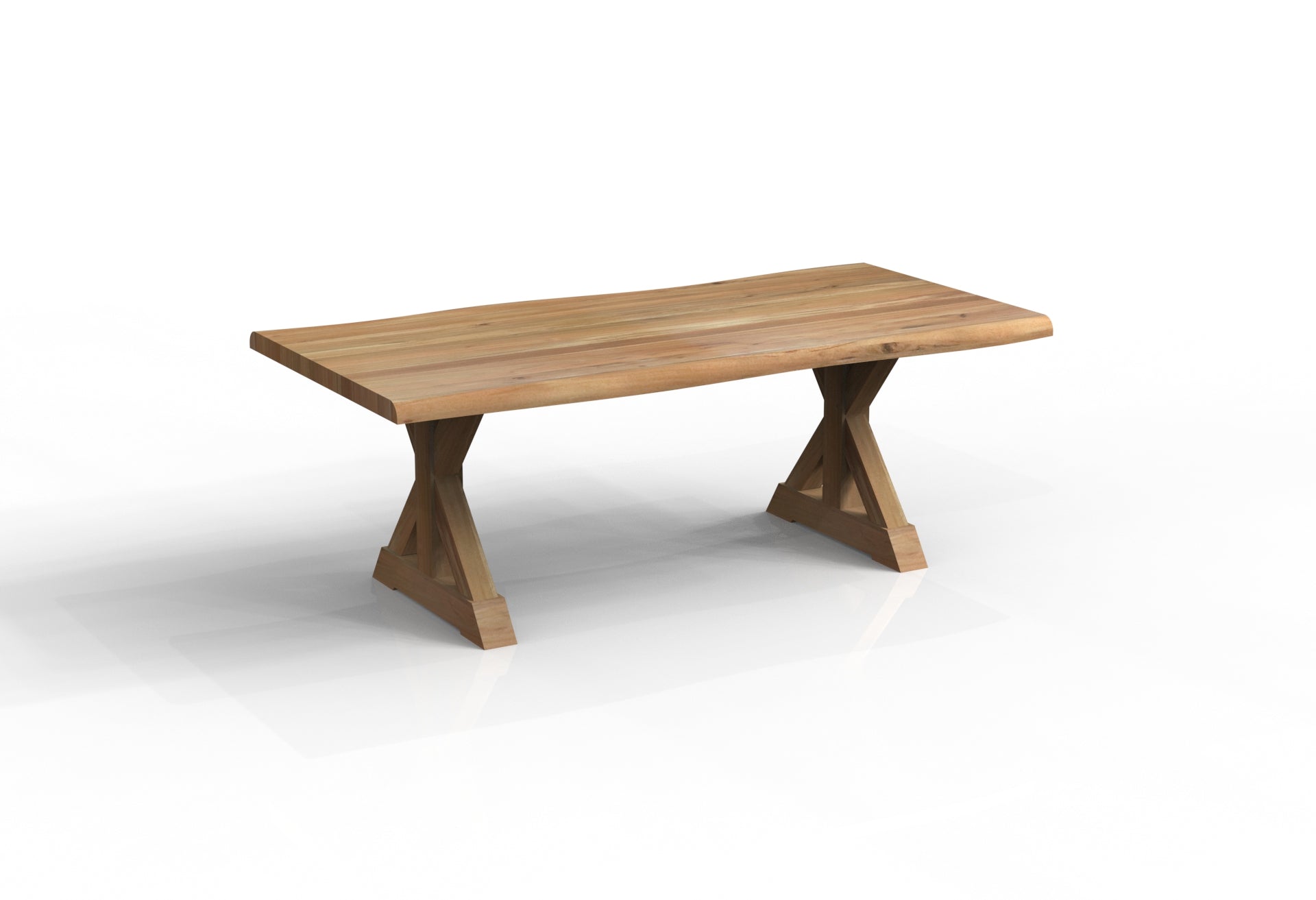 Malcolm Acacia 84" Live Edge Dining Table - Natural + Gray