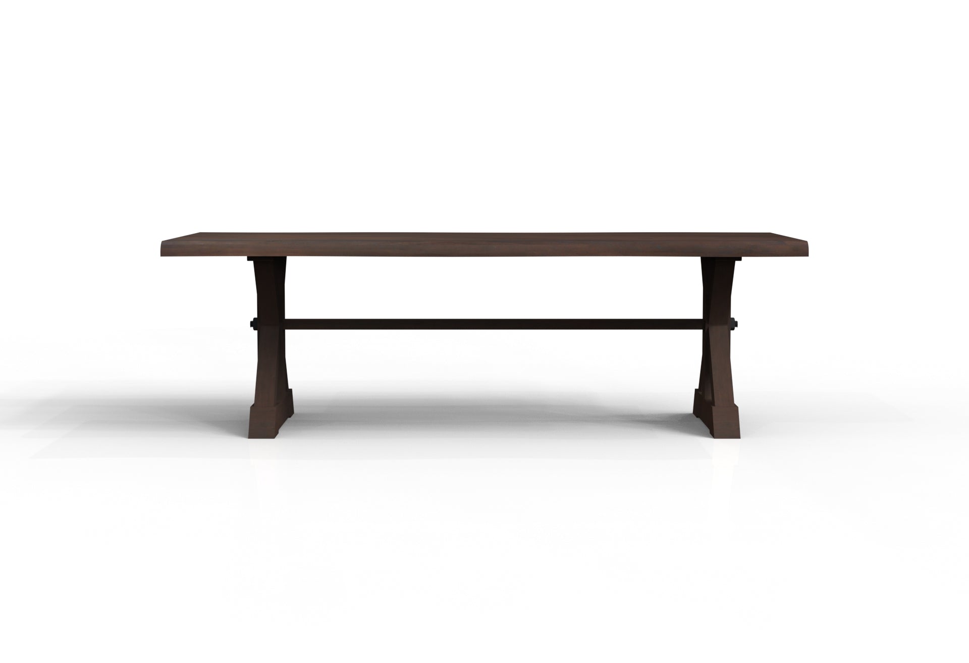 Malcolm Acacia 96" Live Edge Dining Table - Natural + Black