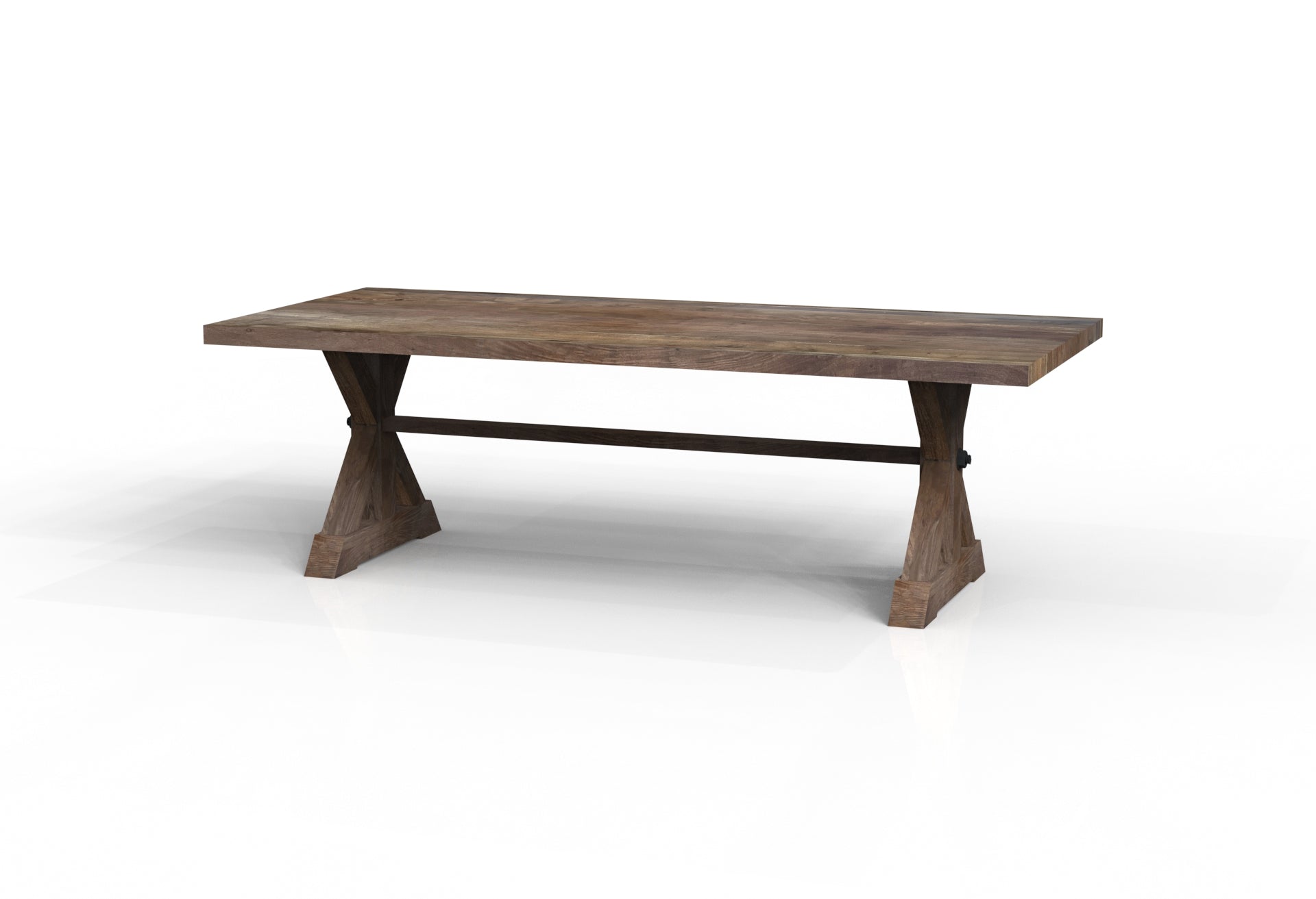 Maxwell Acacia 96" Dining Table - Natural + Smoke