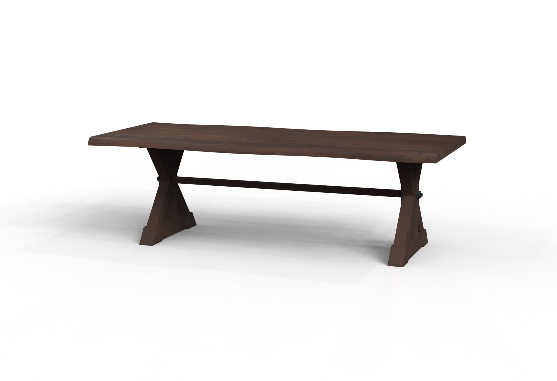 Malcolm Acacia 96" Live Edge Dining Table - Natural + Black