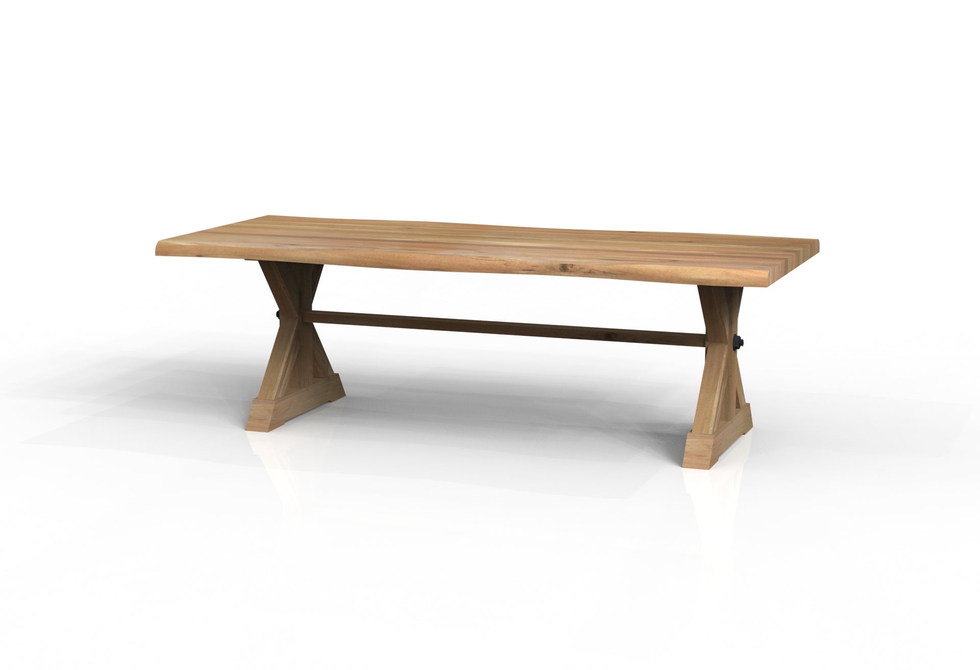 Malcolm Acacia 96" Live Edge Dining Table - Natural + Gray
