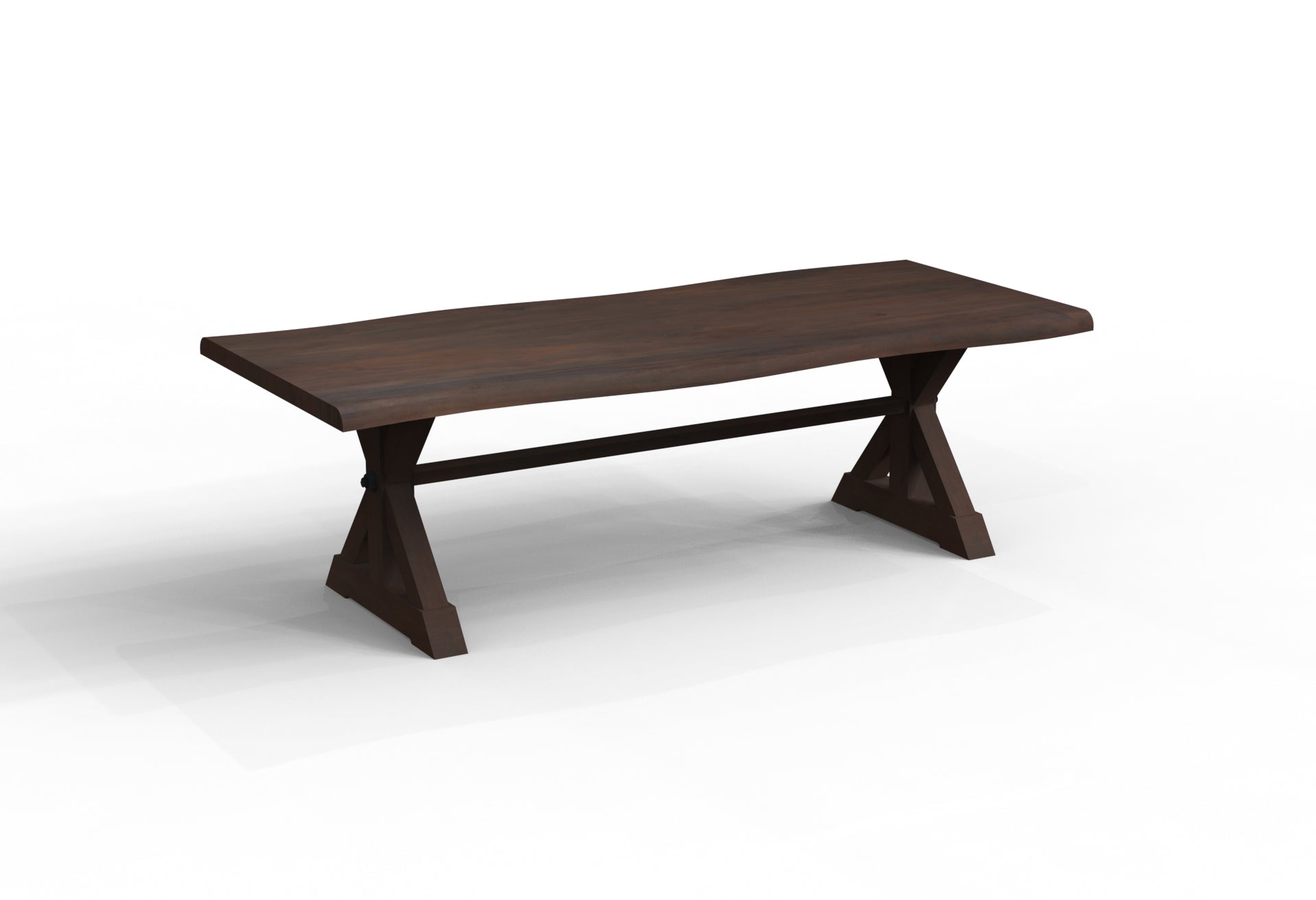Malcolm Acacia 96" Live Edge Dining Table - Natural + Black