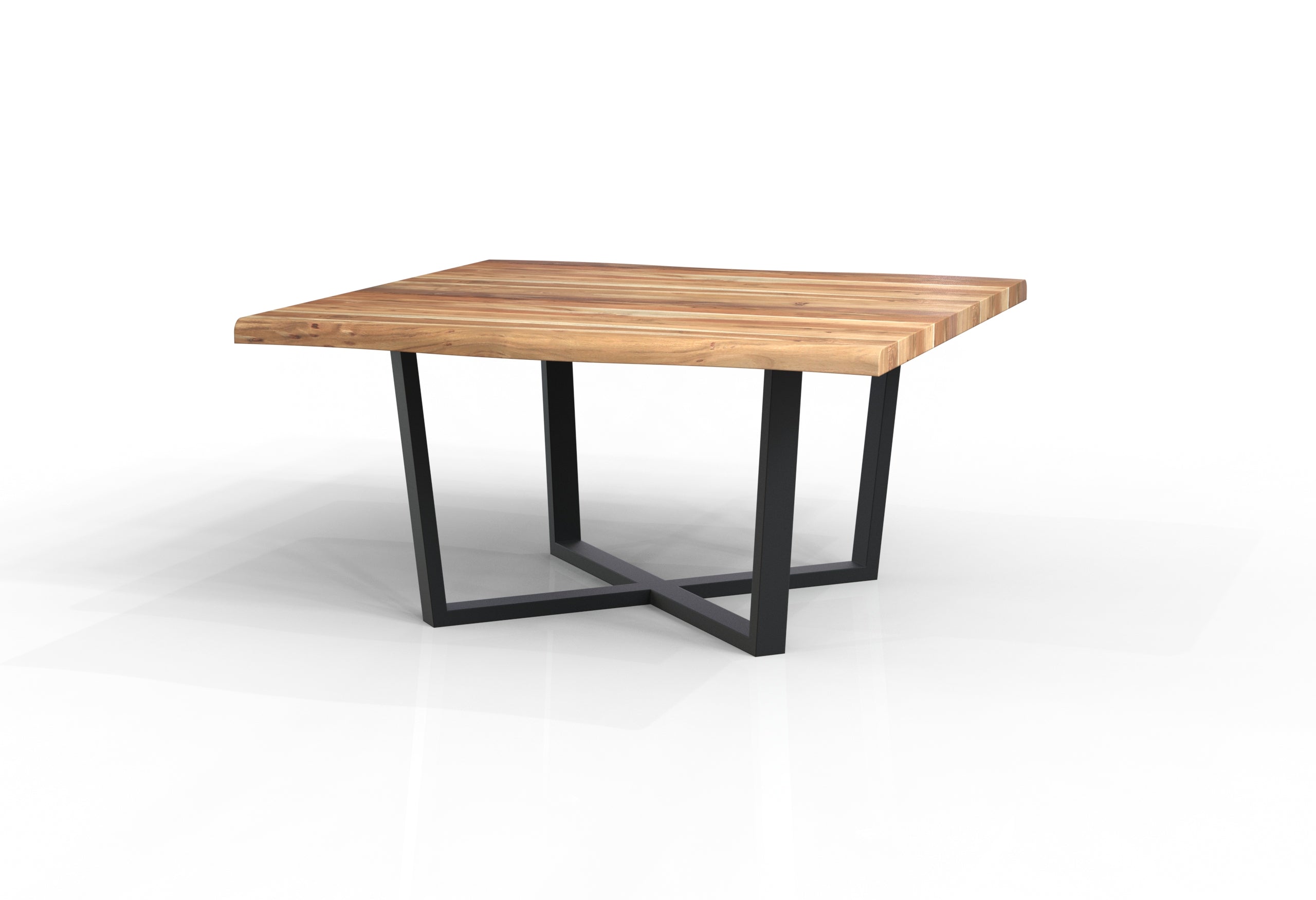 Malcolm 60" Acacia Live Edge Square Dining Table - Natural