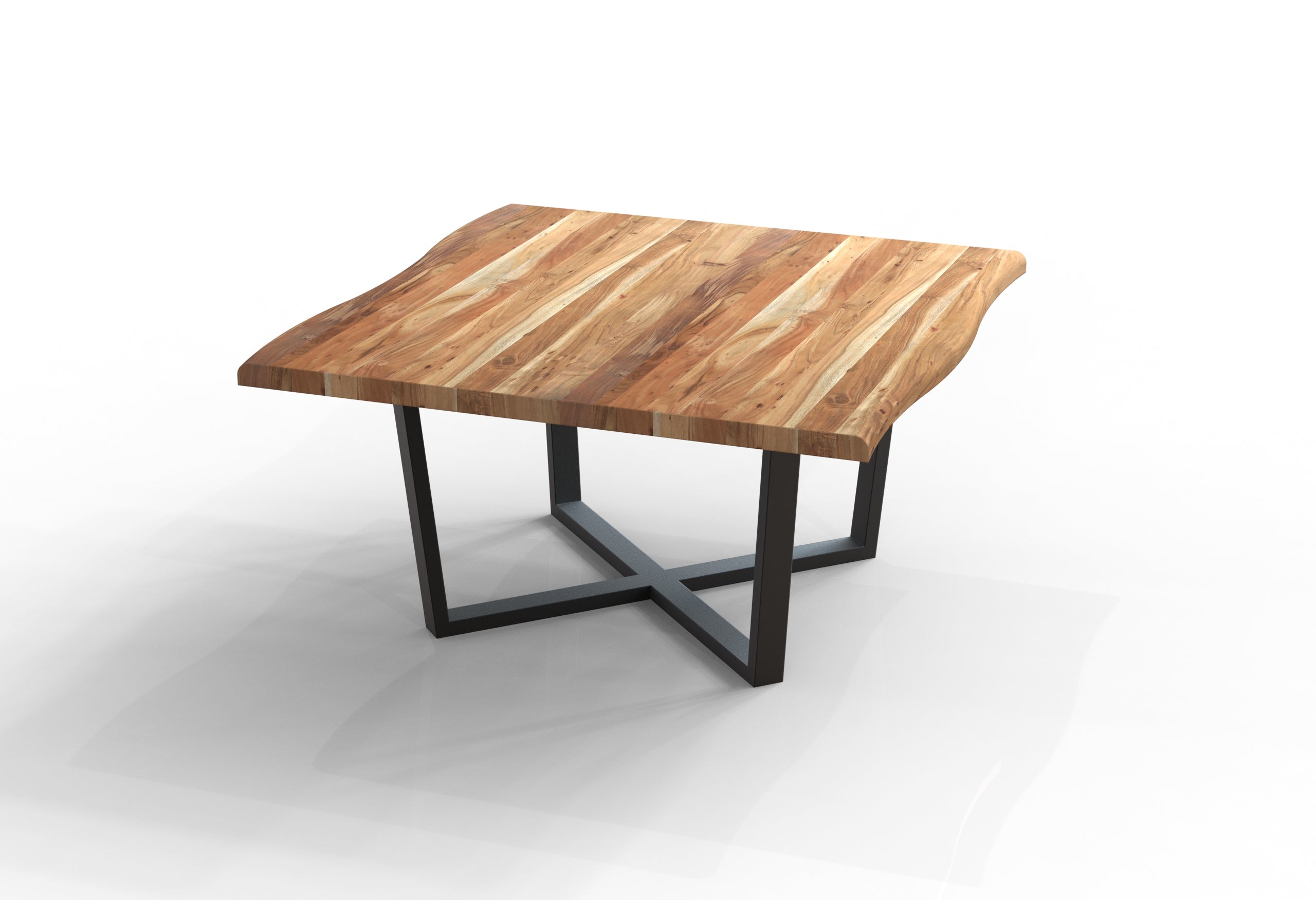 Malcolm 60" Acacia Live Edge Square Dining Table - Natural