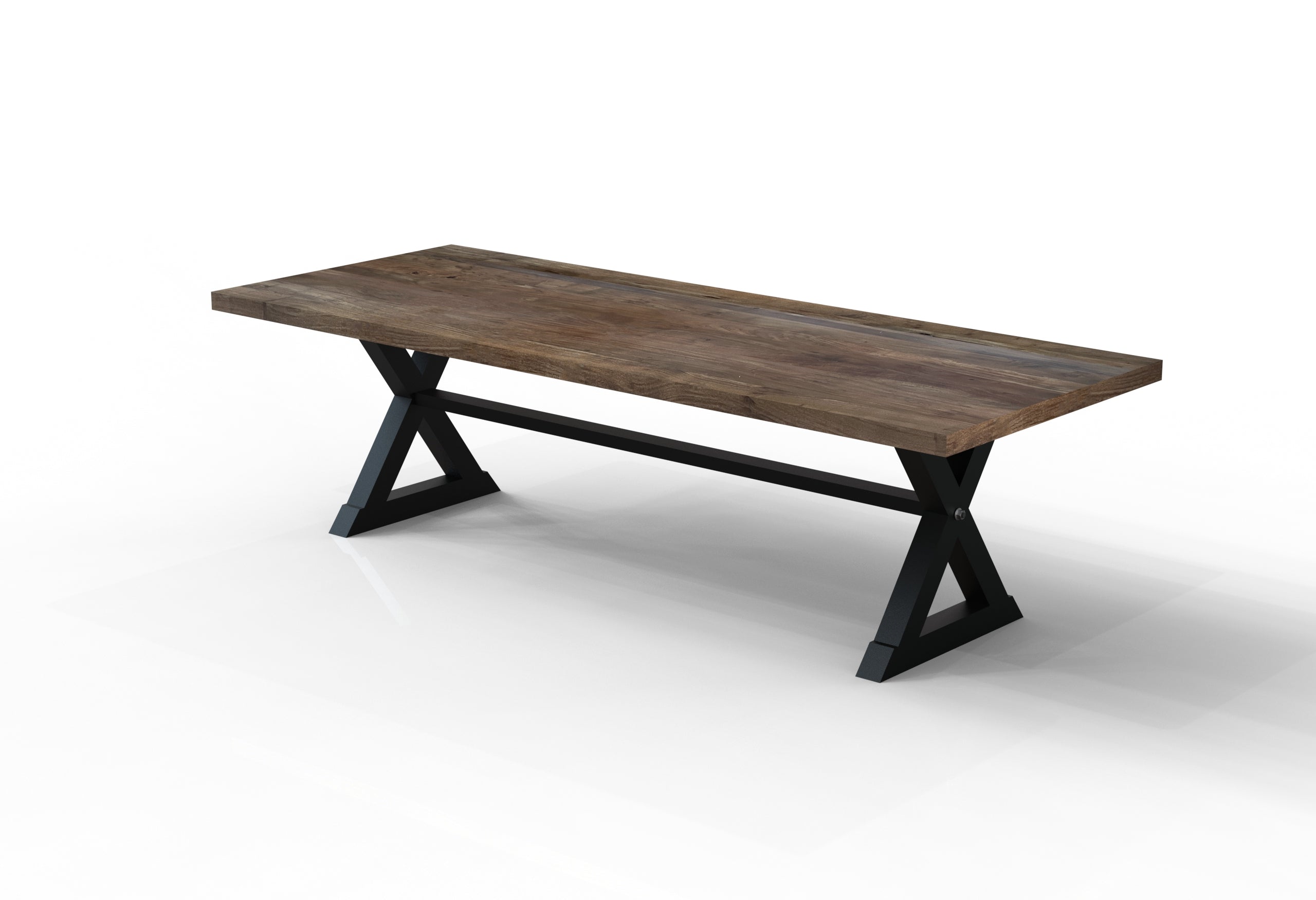 Maxwell Acacia 108" Dining Table - Natural + Smoke