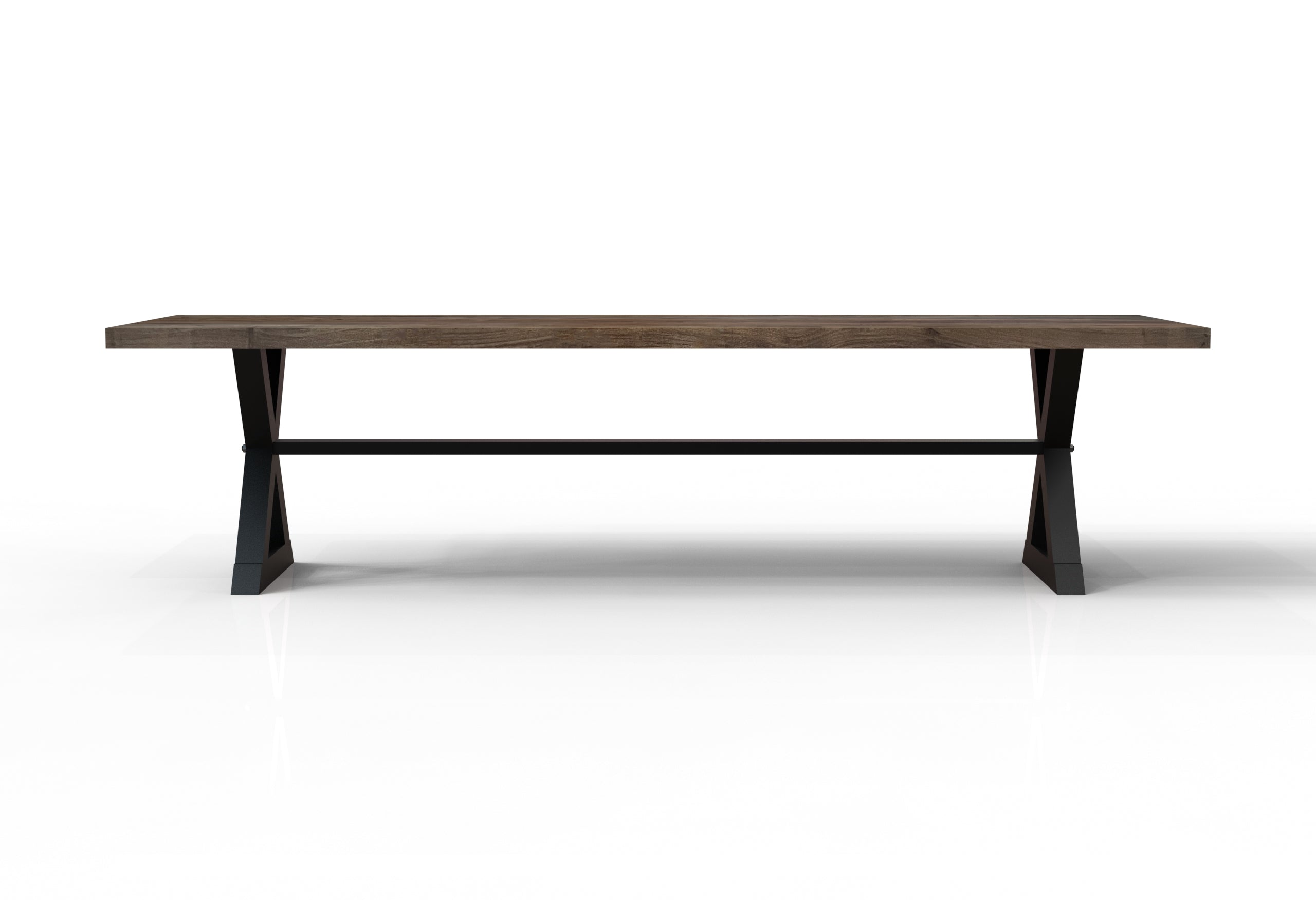 Maxwell Acacia 120" Dining Table - Natural + Smoke