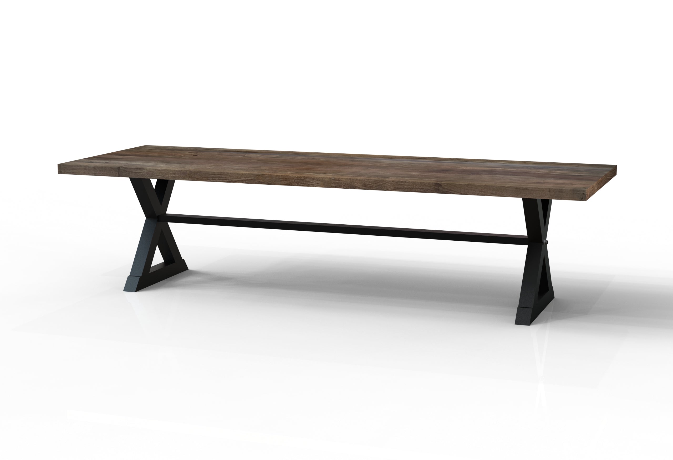 Maxwell Acacia 120" Dining Table - Natural + Smoke