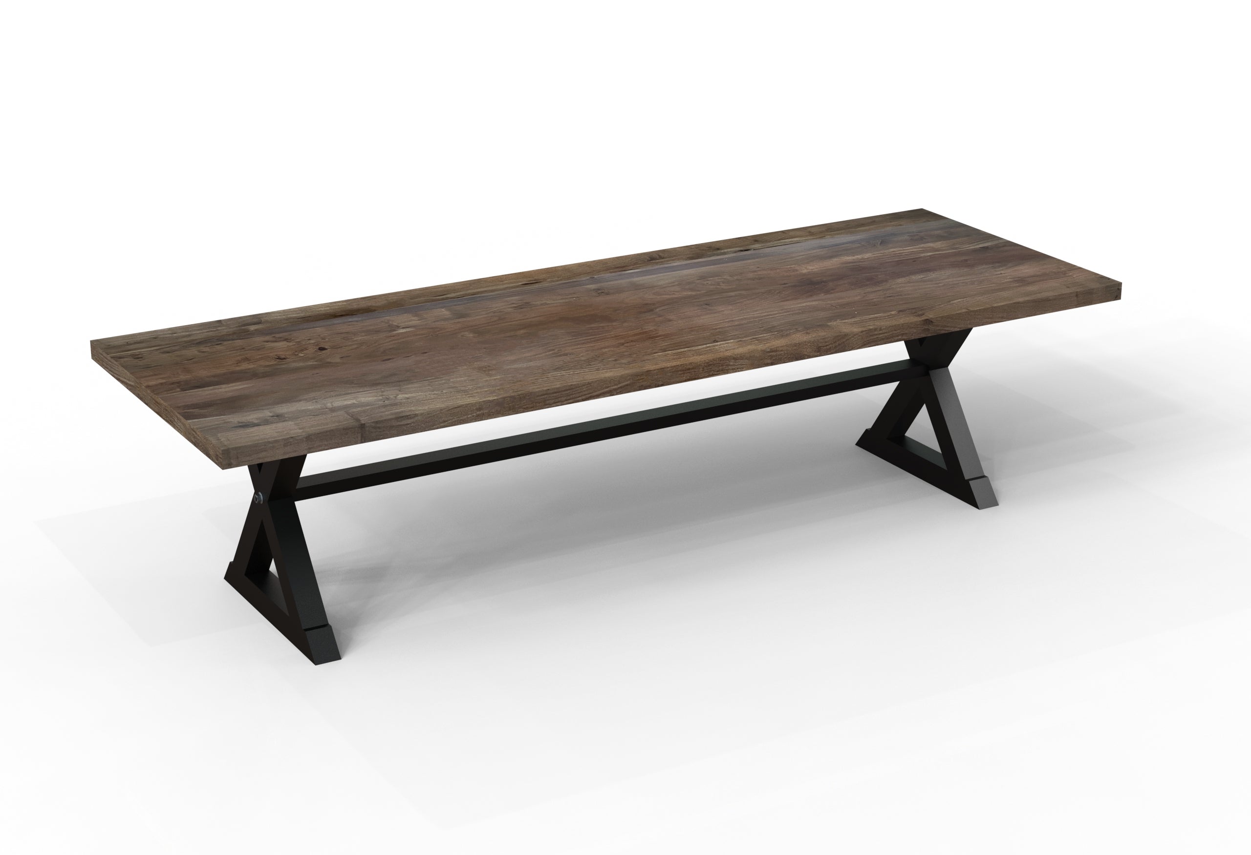 Maxwell Acacia 120" Dining Table - Natural + Smoke