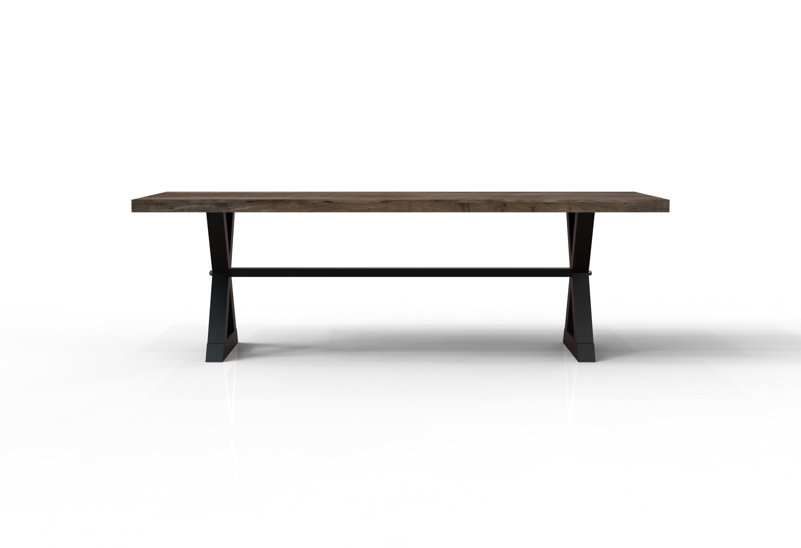 Maxwell Acacia 96" Dining Table - Natural + Smoke