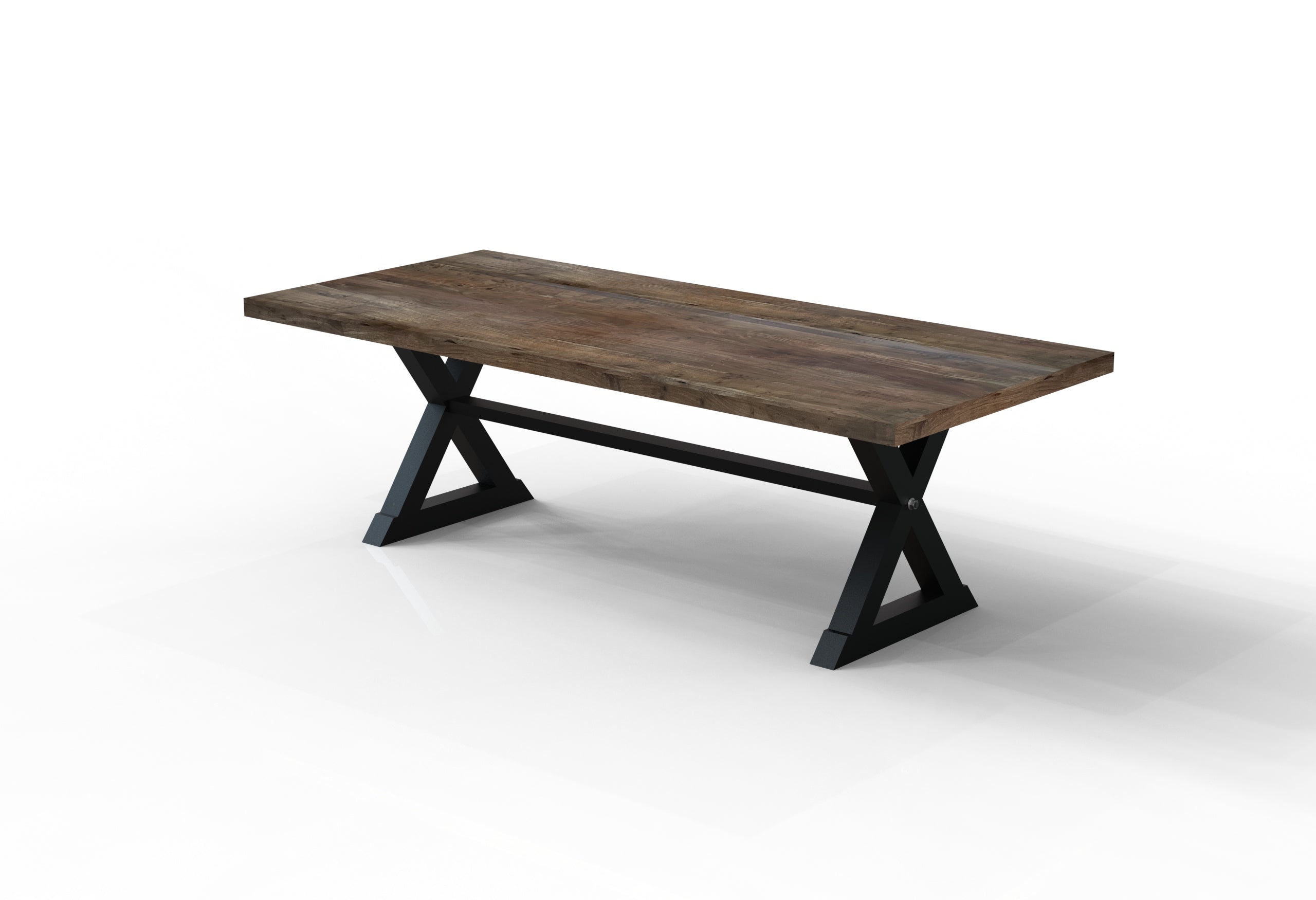 Maxwell Acacia 96" Dining Table - Natural + Smoke