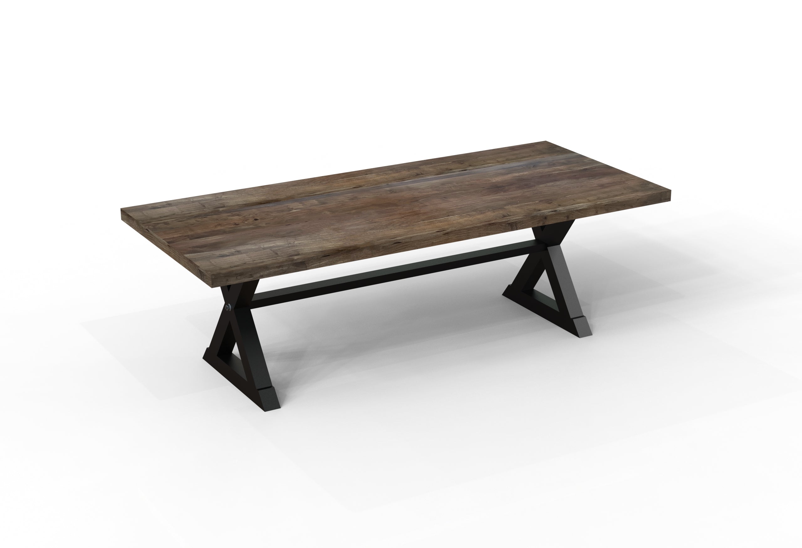 Maxwell Acacia 96" Dining Table - Natural + Smoke