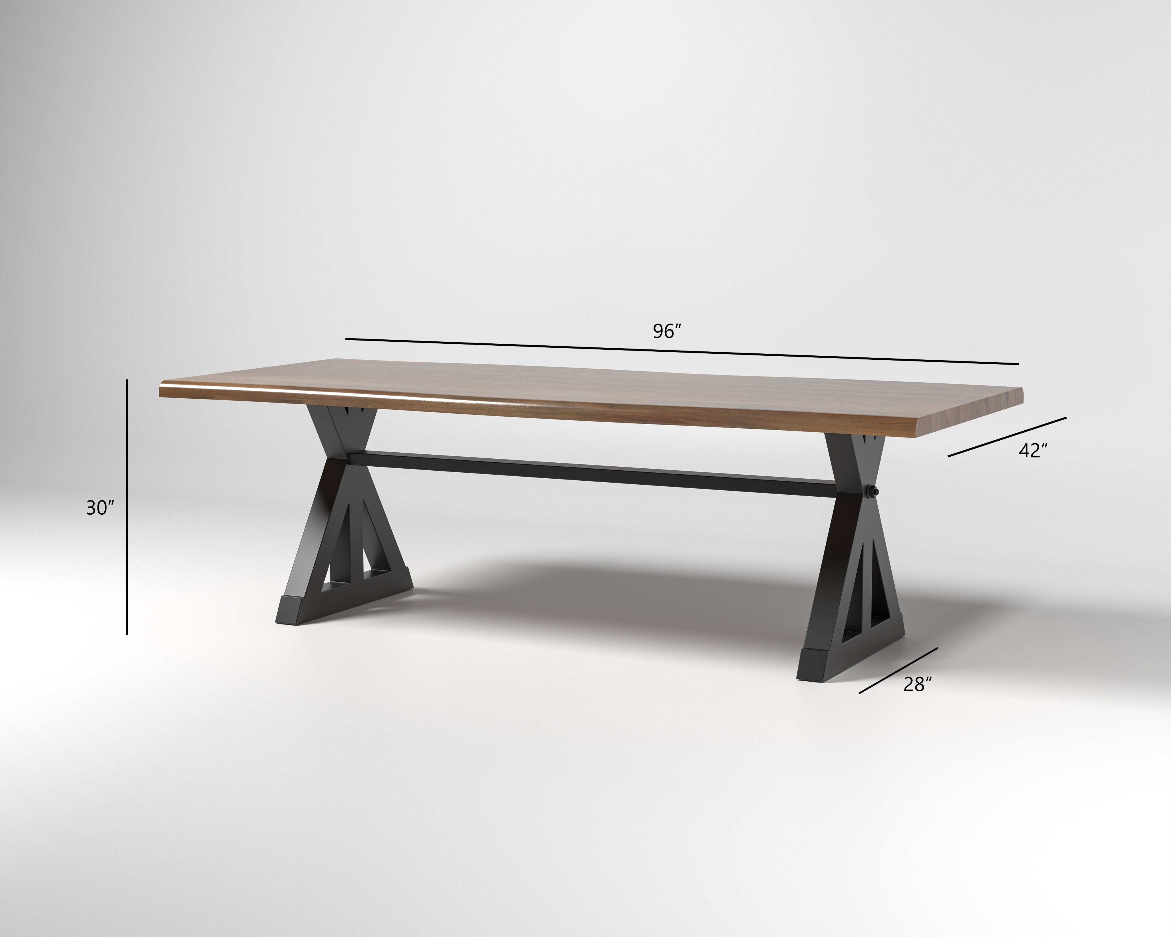 Nathan 96" Live Edge Dining Table - Woodland