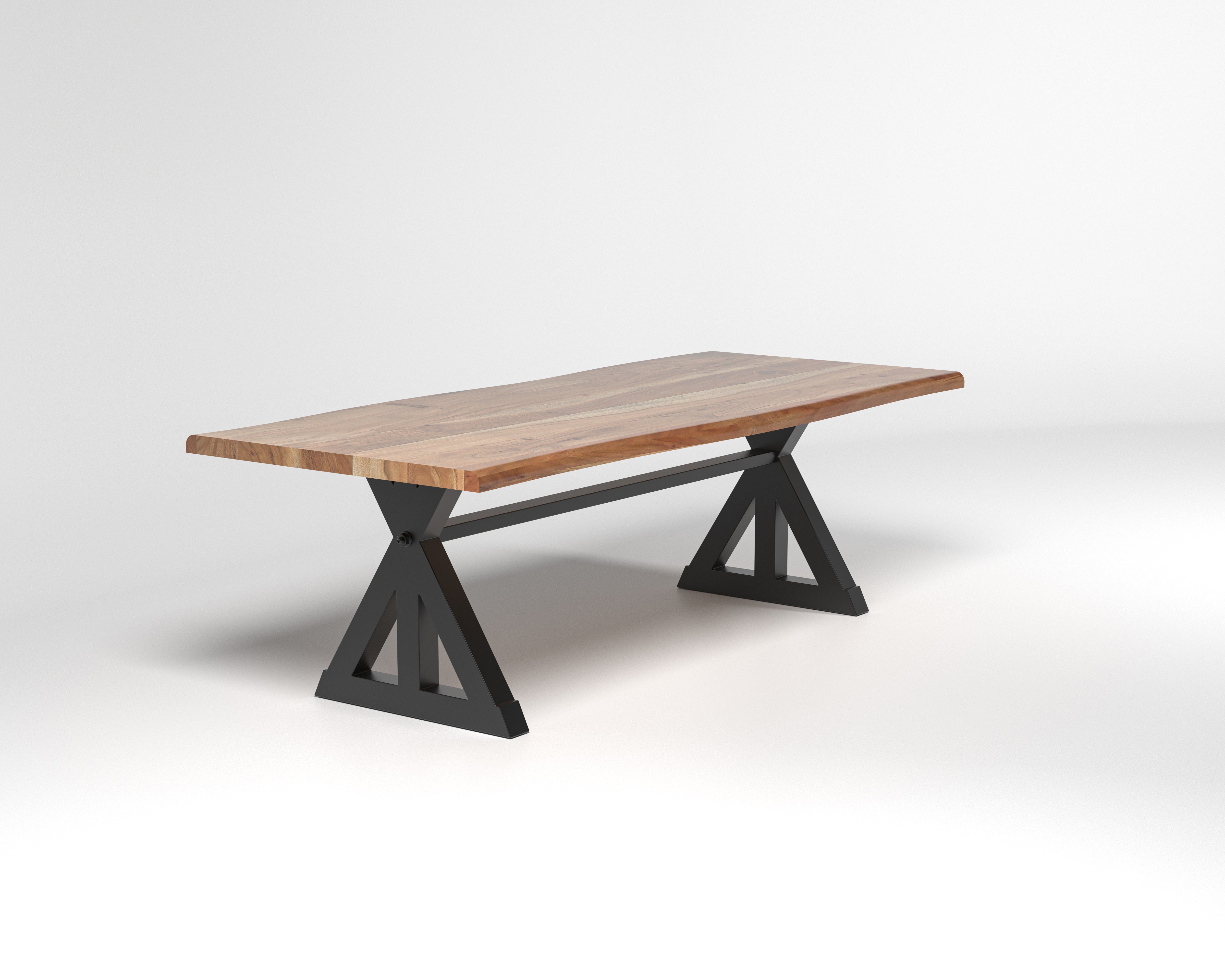 Nathan 96" Live Edge Dining Table - Honeycomb