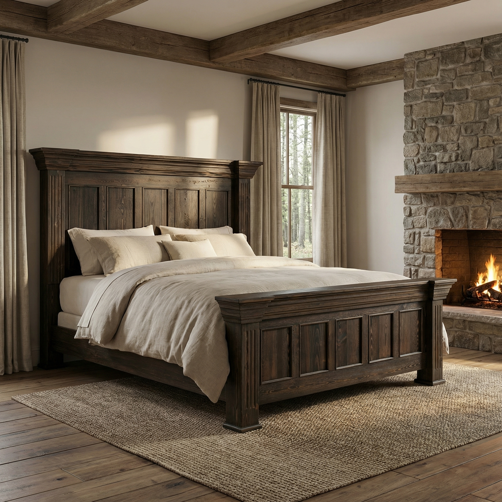 Dothan 84" King Bed- Dark Cocoa