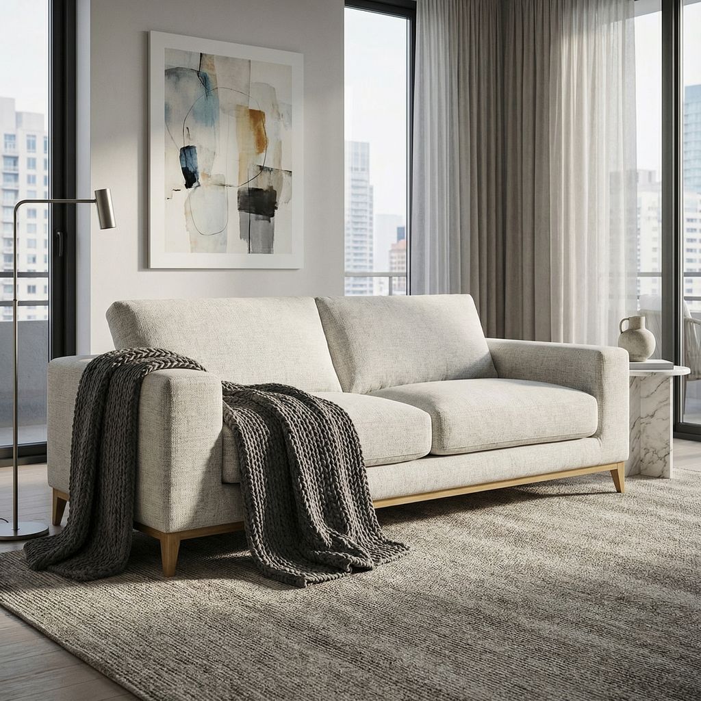 Drake 95" 2 Cushion Sofa - Sand