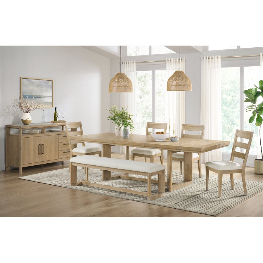 Simpsonville 80"-104" Extension Dining Table - Amber Oak