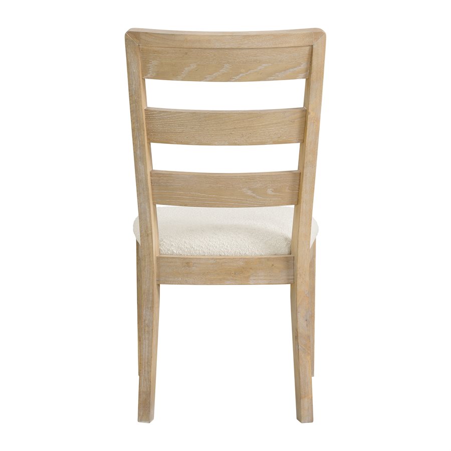 Simpsonville 20" Dining Chair - Amber Oak + Textured Cream Boucle