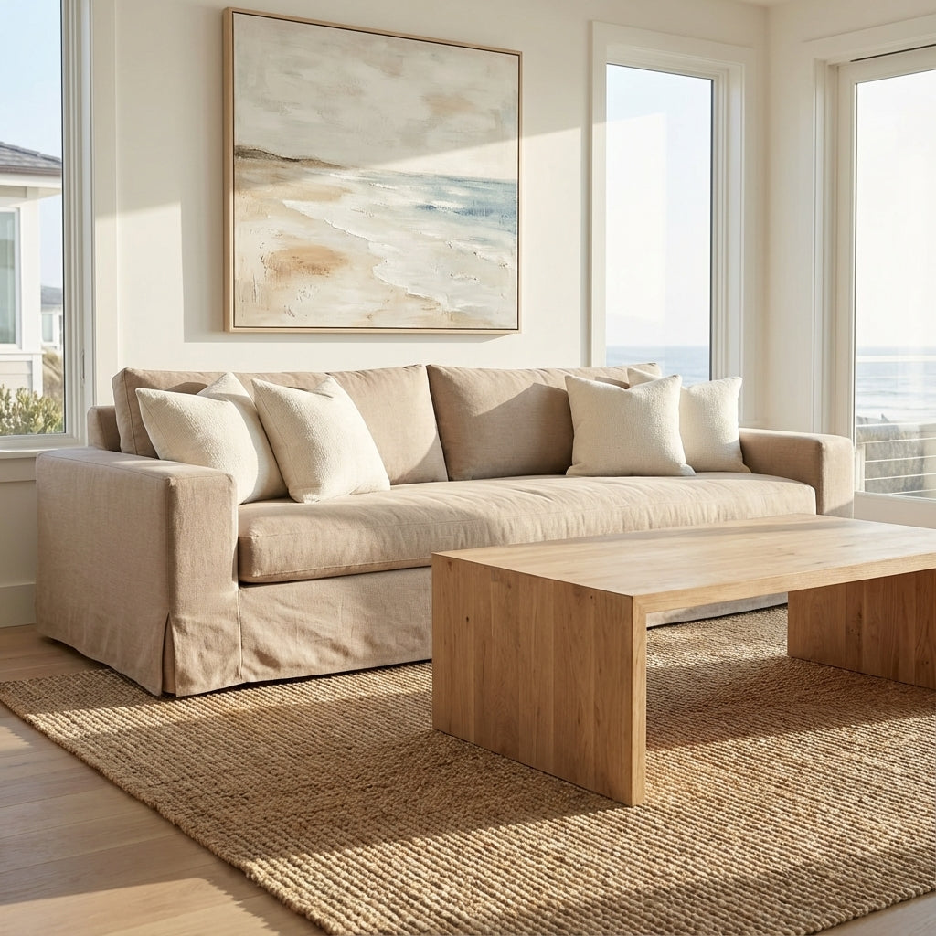 Edisto Express Ship 103" Bench Cushion Slip Cover Sofa