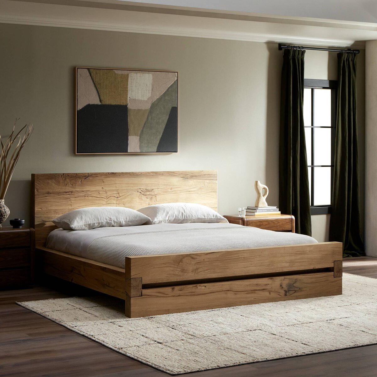 Eliza 85" Reclaimed Oak King Bed - Natural