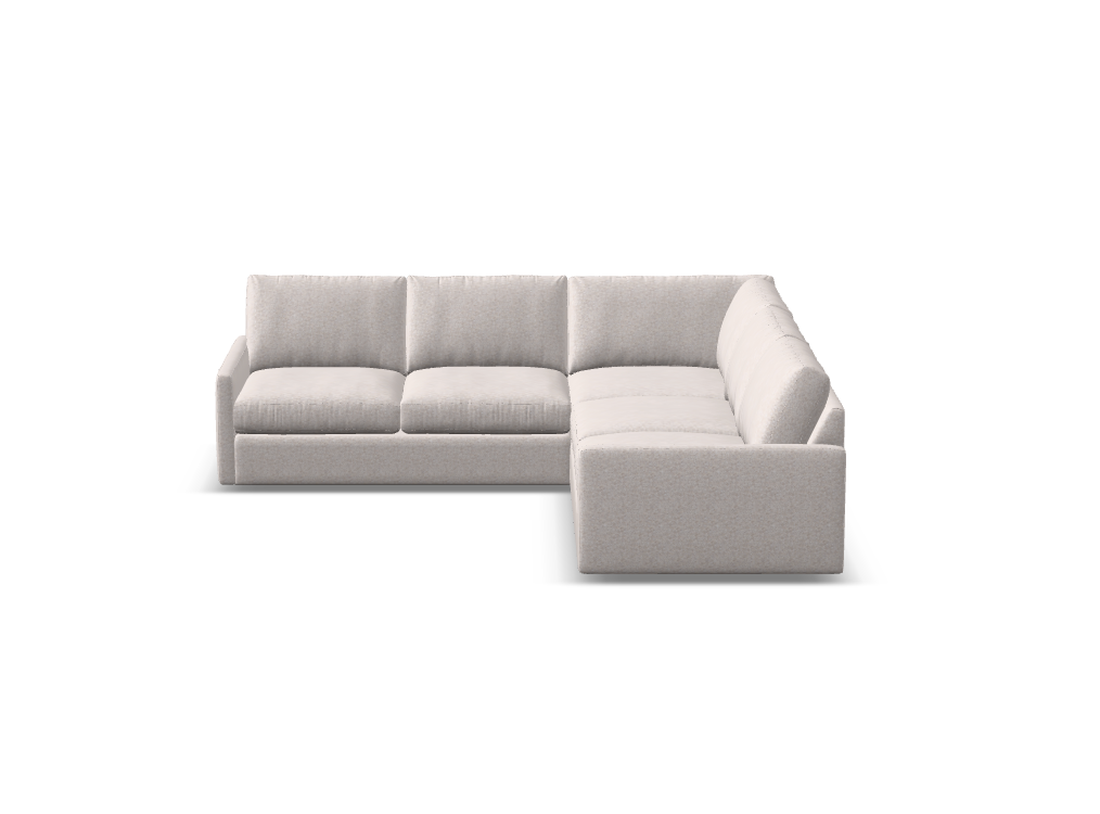 Ethan Luxe Express Ship 117" x 117" 5 Trillium Cushion Sectional