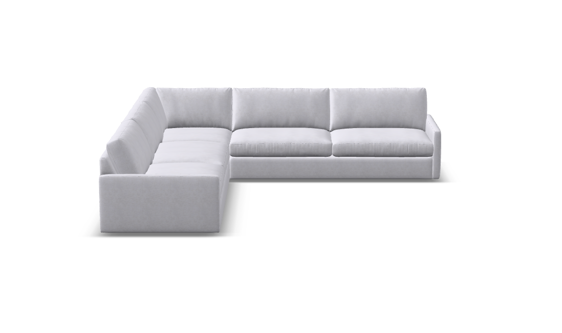 Ethan Luxe Express Ship 135" x 135" 5 Trillium Cushion Sectional