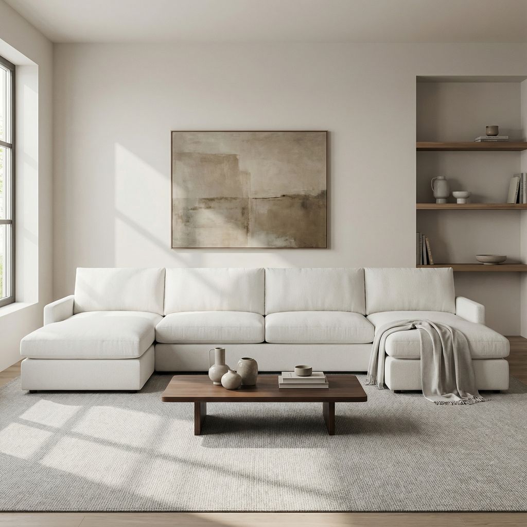 Ethan Luxe Express Ship 161" Trillium Cushion Dual Chaise Sectional