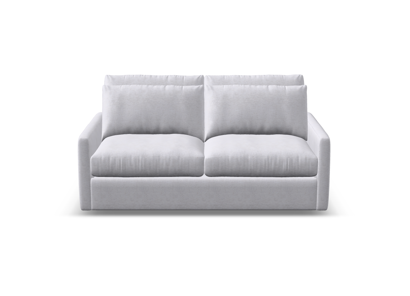 Ethan Luxe Express Ship 71" 2 Trillium Cushion Loveseat + Kidney Pillow - Crypton Natural Linen