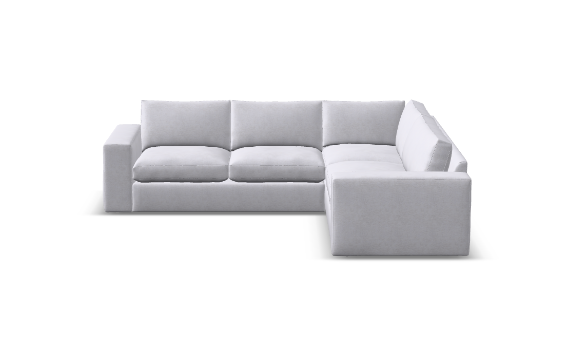 Everette Quick Ship 113" x 95" 5 Trillium Cushion Sectional