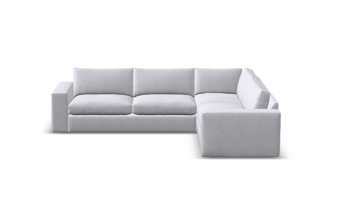 Everette Quick Ship 123" x 95" 5 Trillium Cushion Sectional