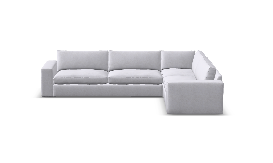 Everette Quick Ship 137" x 95" 5 Trillium Cushion Sectional