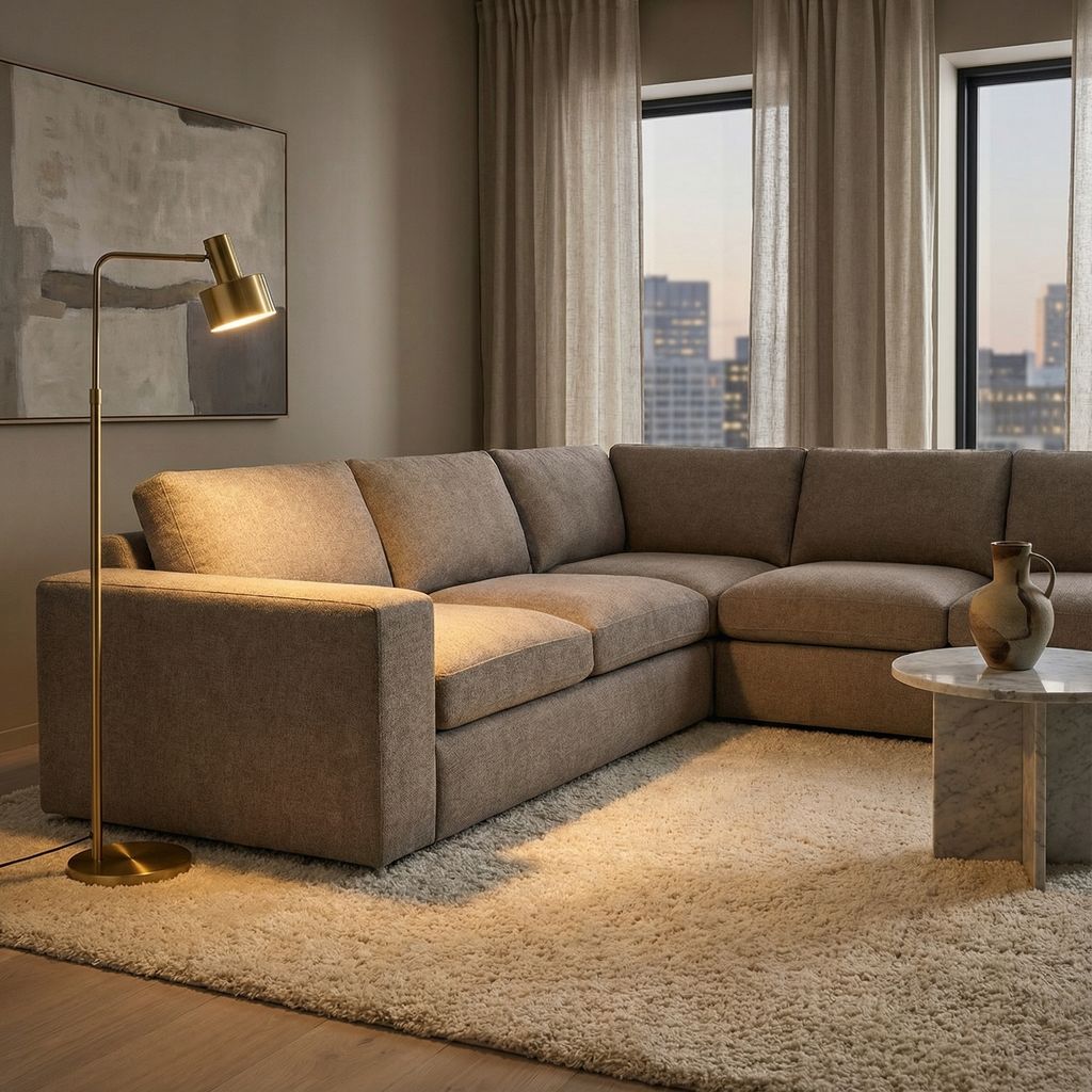 Everette Express Ship 117" x 109" 5 Trillium Cushion Sectional