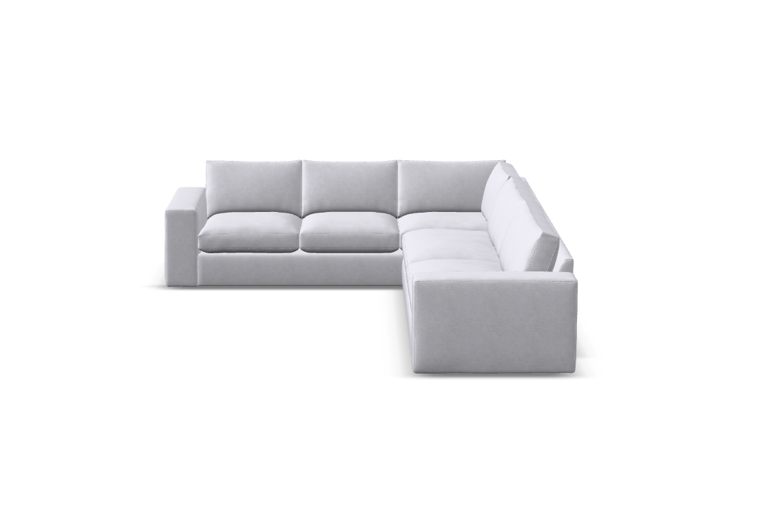 Everette Express Ship 137" x 109" 5 Trillium Cushion Sectional